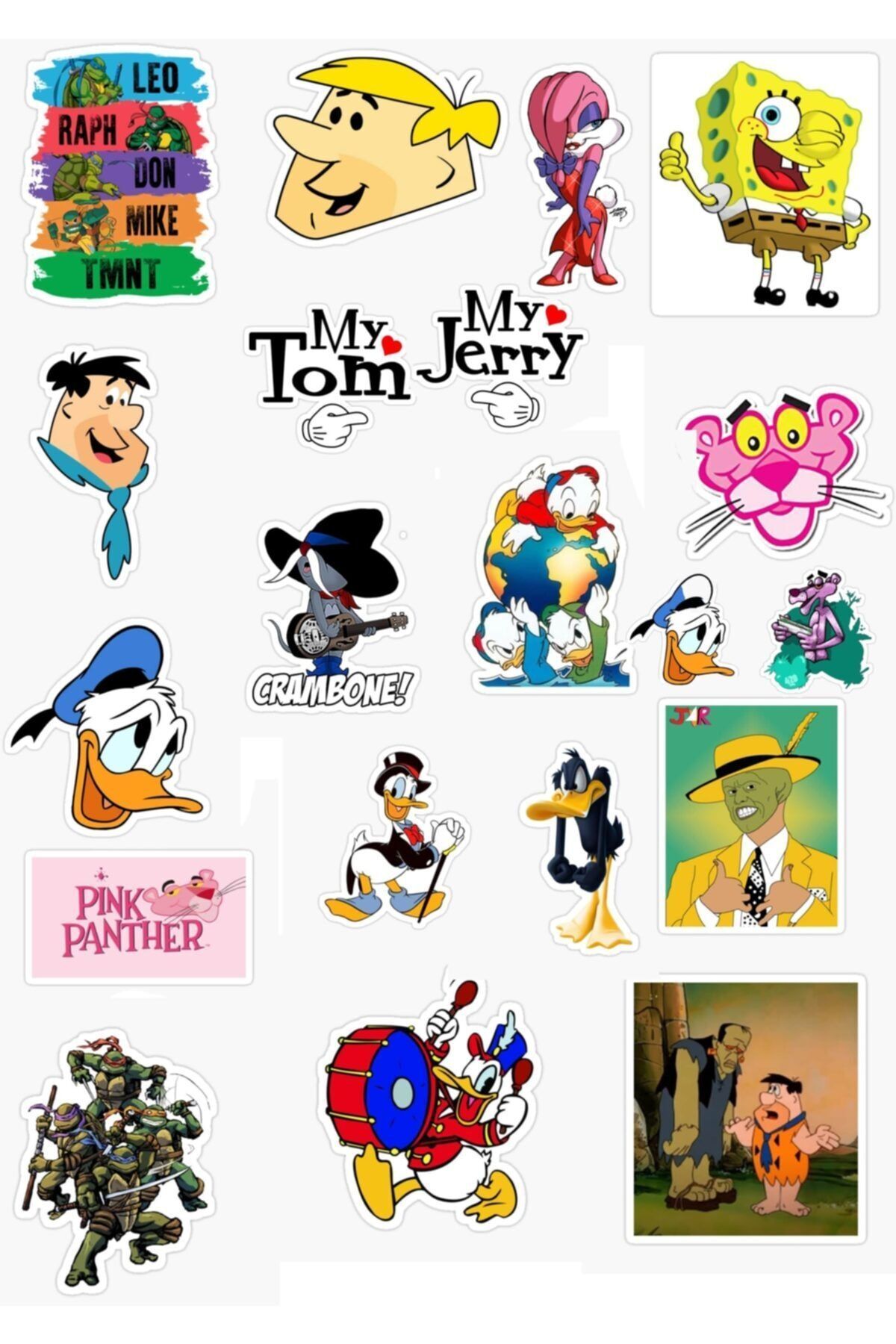 MiniPera Eski Çizgi Filmler Nostaljik Sticker Seti