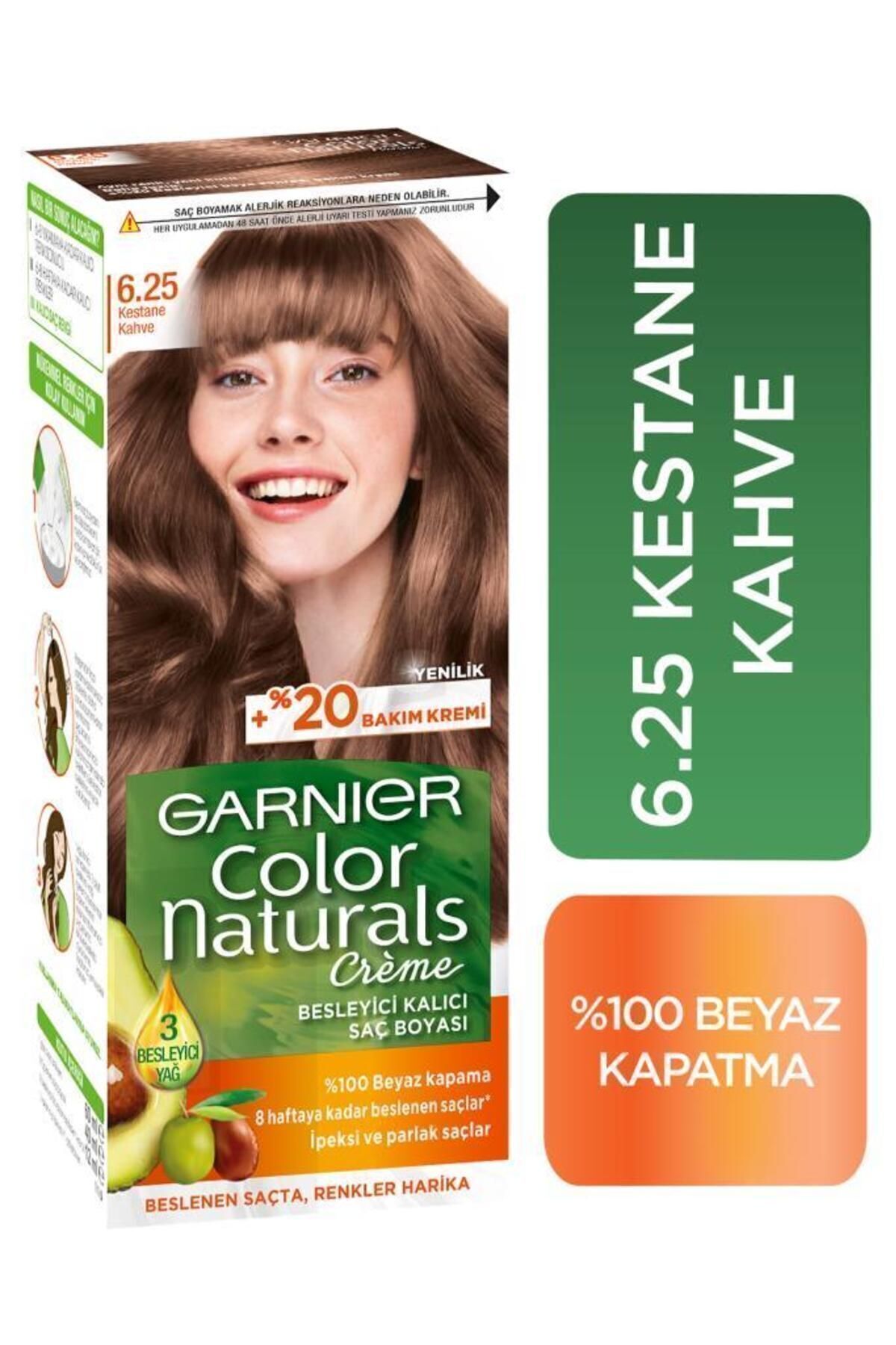 Garnier Color Naturals Saç Boyası 6.25 Kestane Kahve