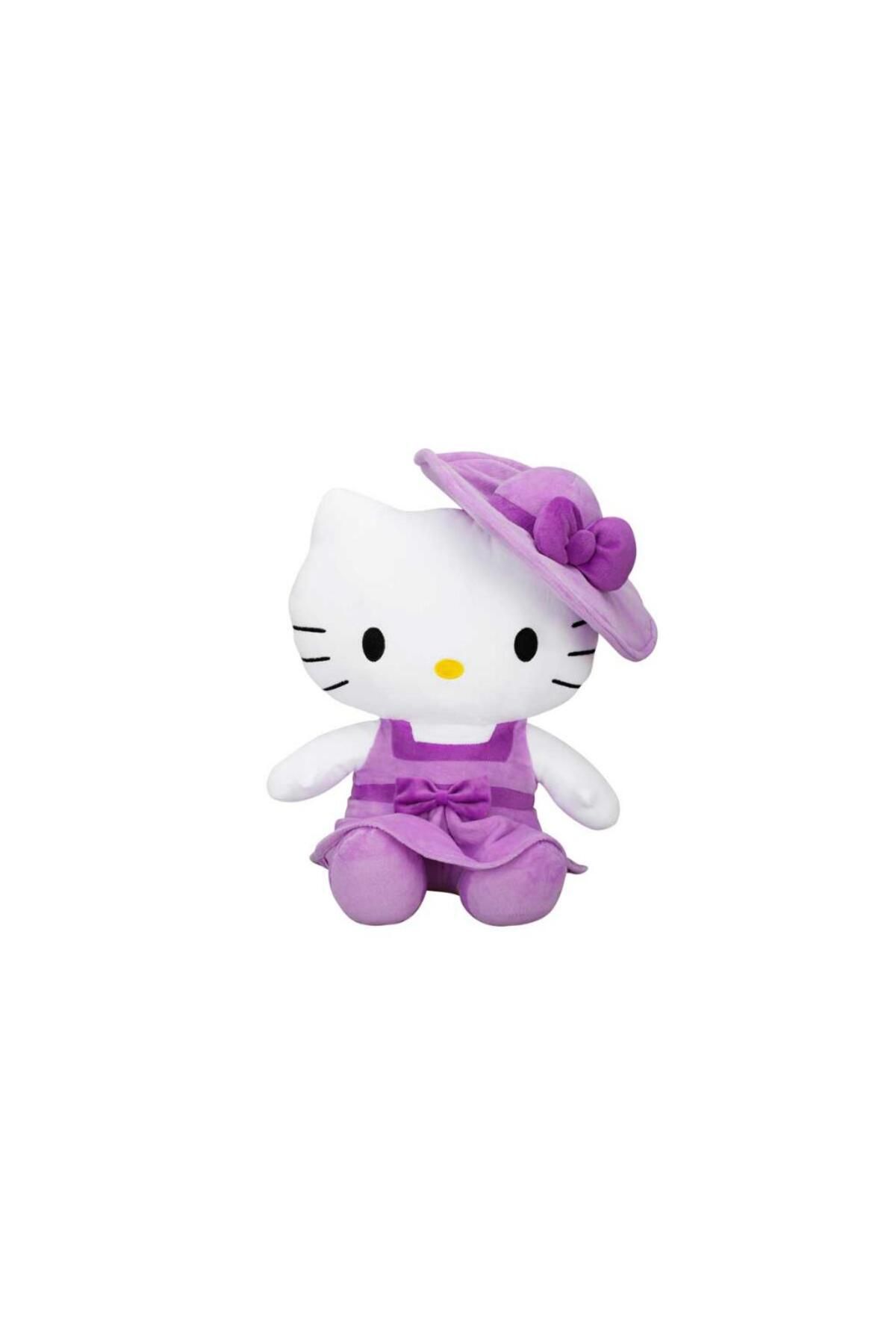 Hello Kitty Şapkalı Peluş 36 Cm. - Mor 02089