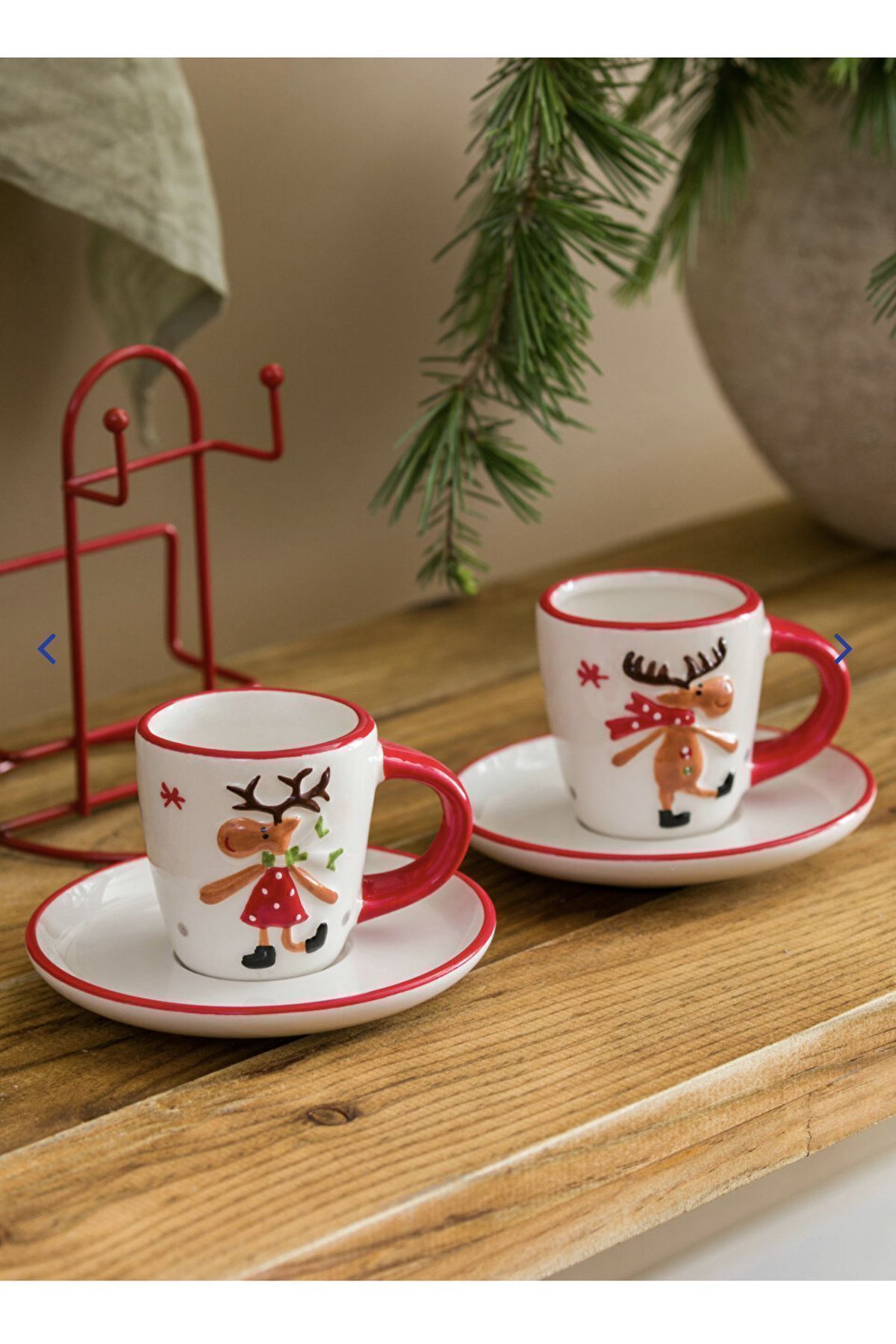 LC Waikiki LCW HOME Yılbaşı Temalı Kahve Fincan Takımı 2 li 85 ml