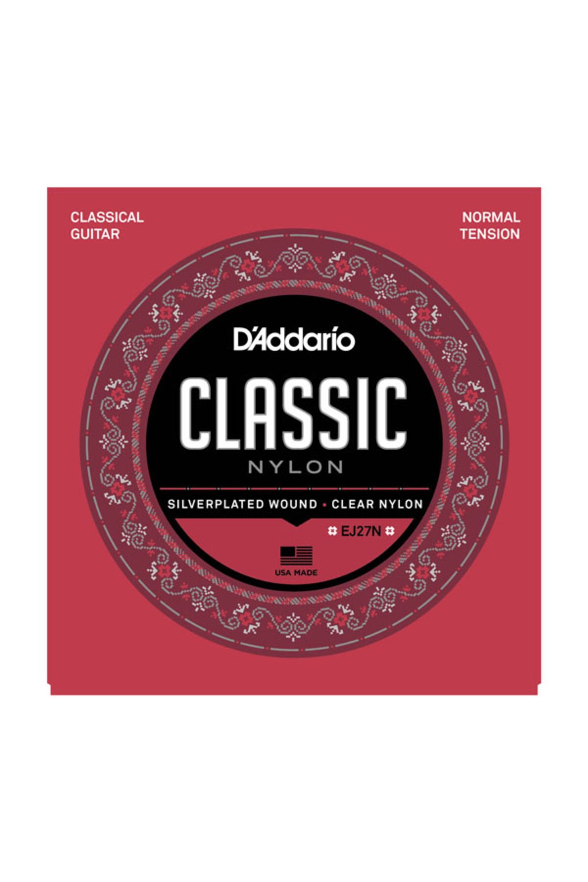 D'Addario Ej27n Klasik Gitar Tel Seti (4/4), Sılverplated Wound, C D'addarıo. Ej27n Student Nylon, No