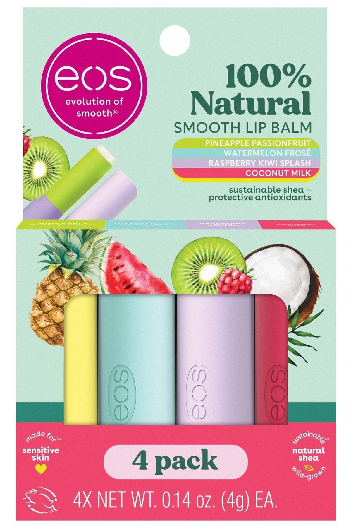 Eos Lip Balm Dudak Balsamı Çeşit Paketi 4 Adet