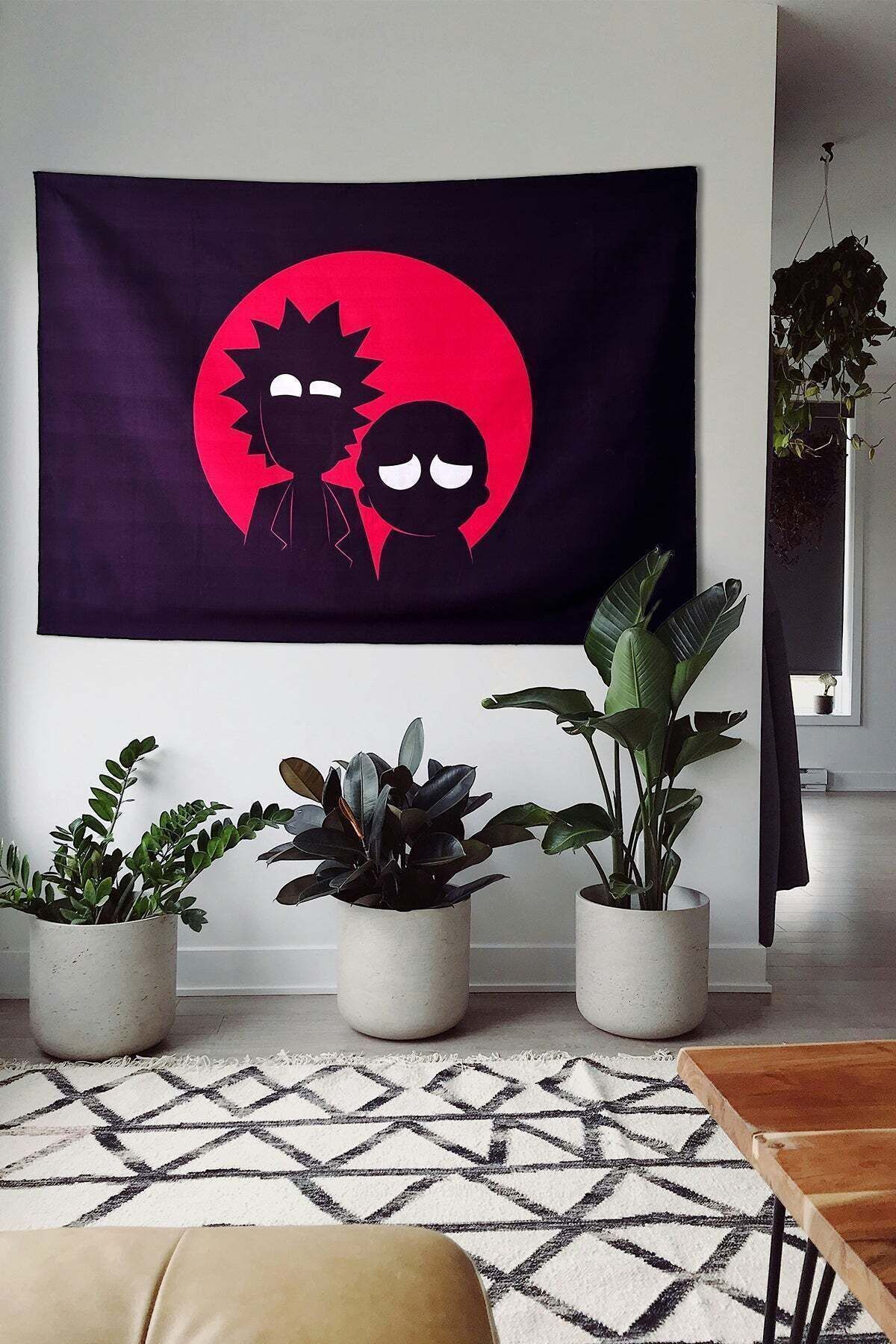 Radora Rick and Morty 2 Duvar Örtüsü Ev Dekorasyon Duvar Halısı Tapestry