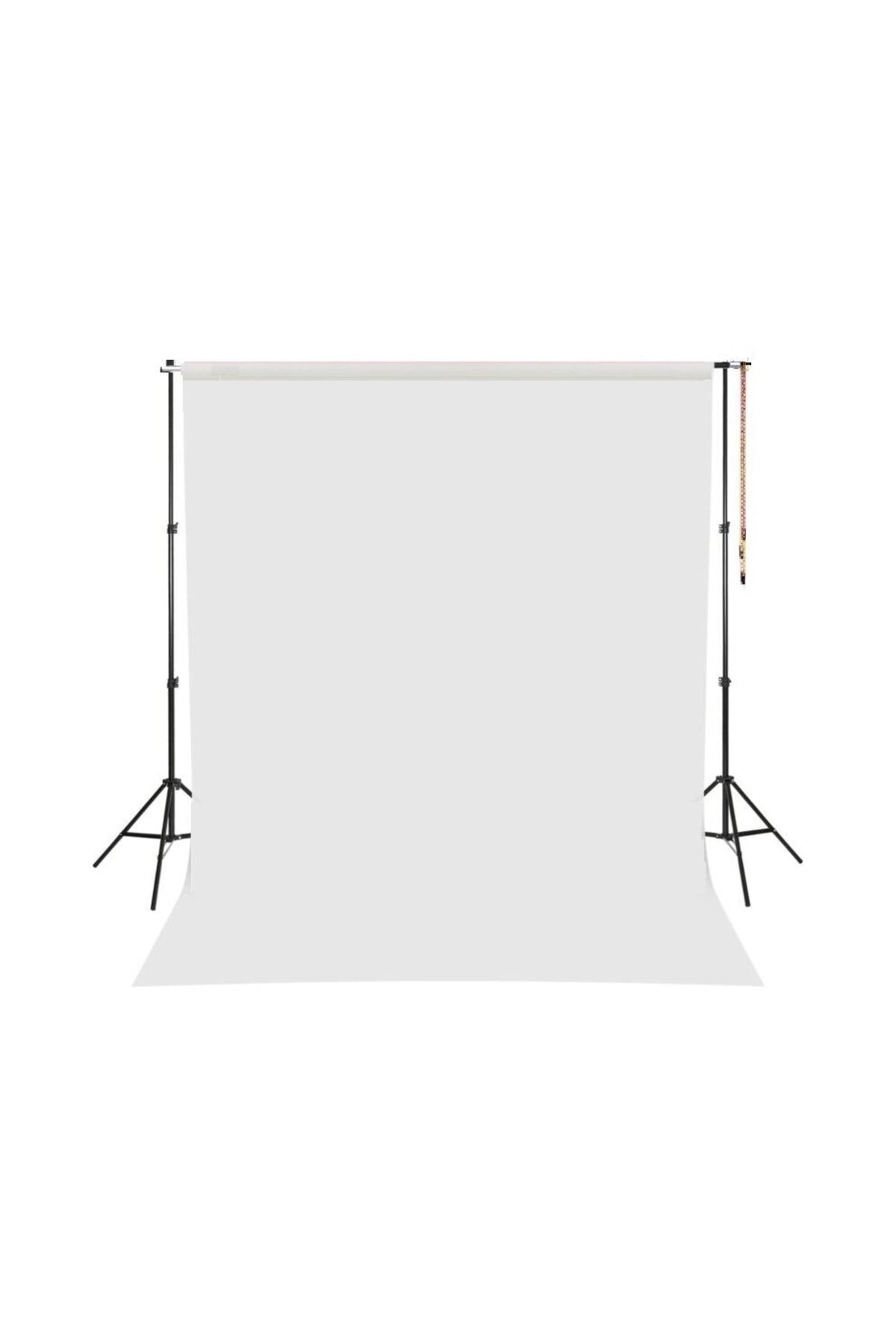 AA Plus White Screen Beyaz Fon Perde (150x200cm) Ayaklı Makara Zincirli