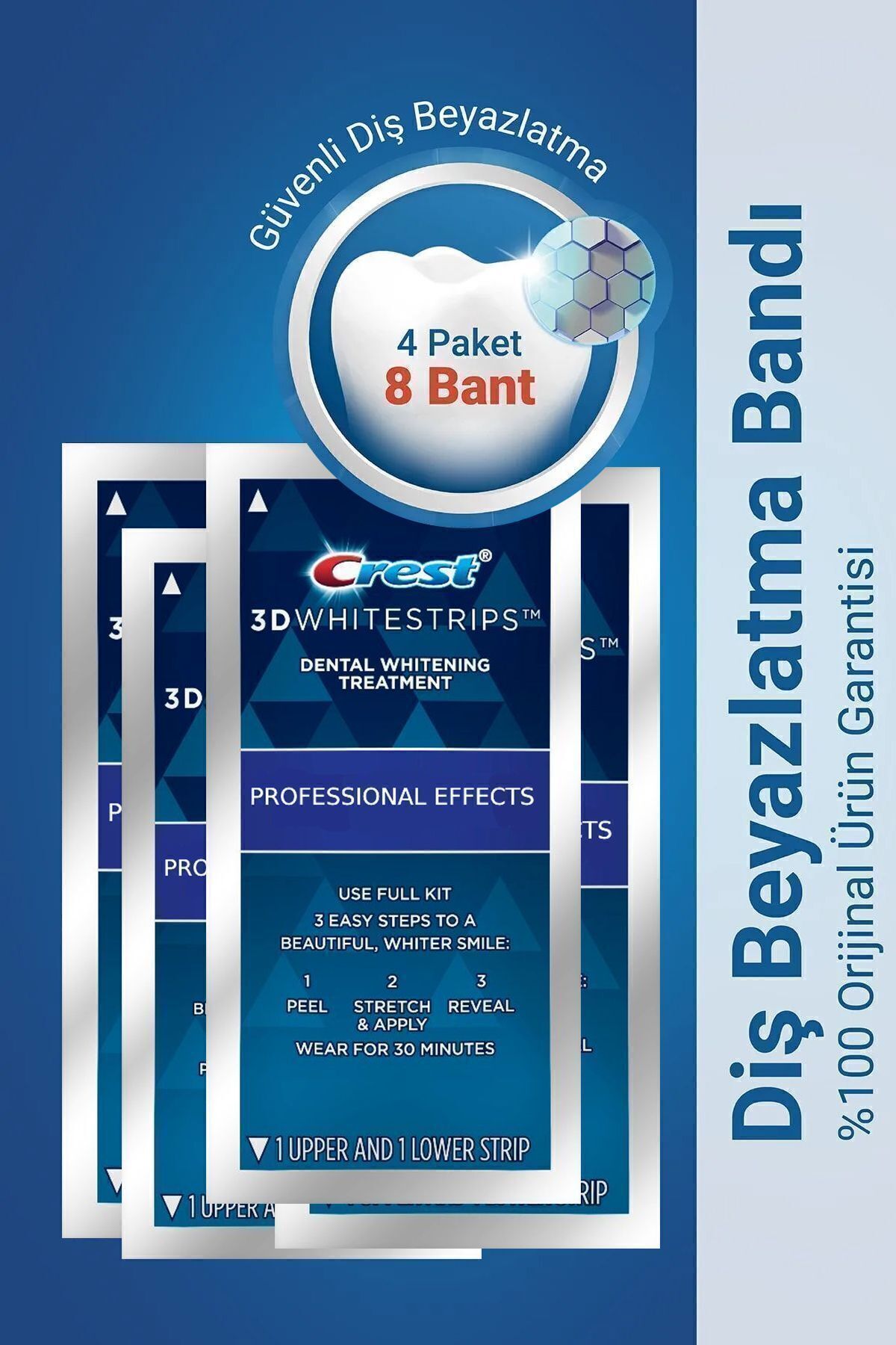 CREST 3d Whitestrips Professional Effects (4 Paket / 8 Bant)