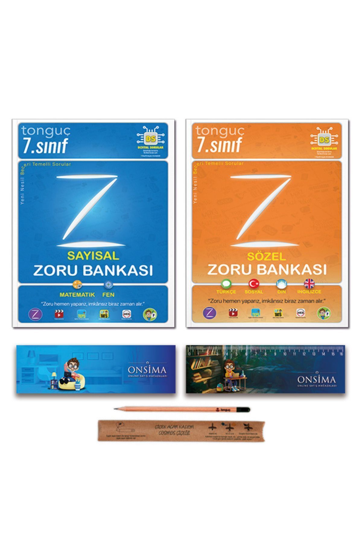 Tonguç Yayınları 7. Sınıf Zoru Bankası Tüm Dersler Set - Sözel Sayısal 2 Kitap