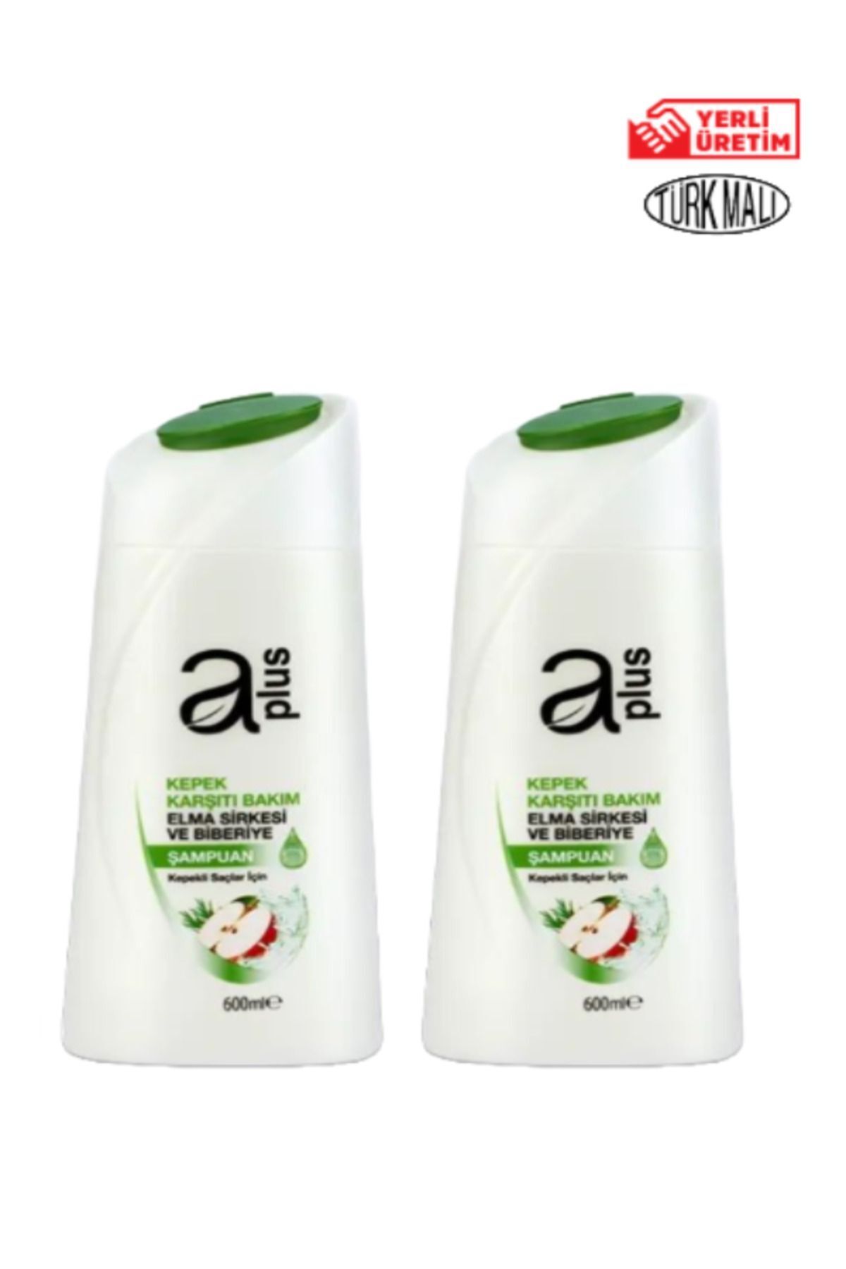 A PLUS Şampuan Aplus 600 *2 Ml Elma Sirkeli & Biberiyeli Kepekli Saçlar Için