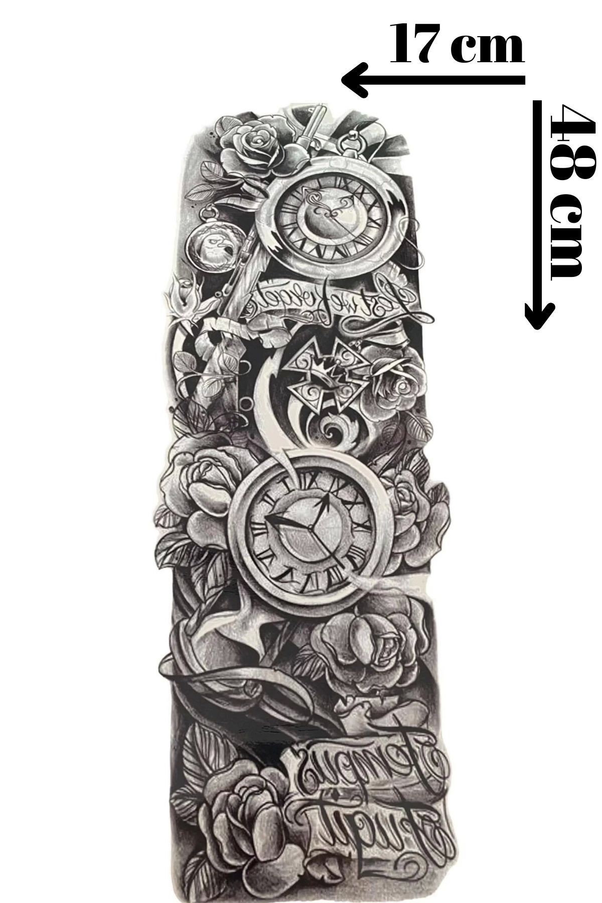 Barly Geçici Saat Figürlü Kol Dövme Tattoo