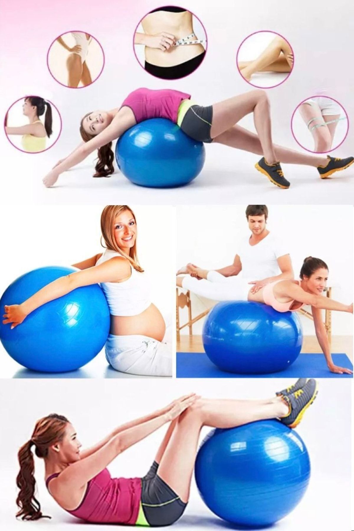 Utelips Esnetici Rahatlama Egzersiz Jimnastiği Yoga Topu Fitness Hamilelik Doğum Anti Patlama & Pompalı