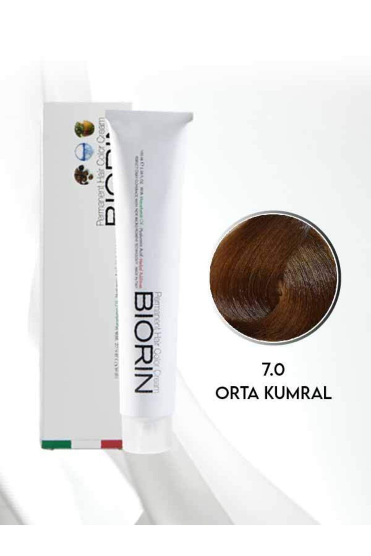 Biorin Permanent Hair Color Cream 100 Ml No: 7.0 Orta Kumral