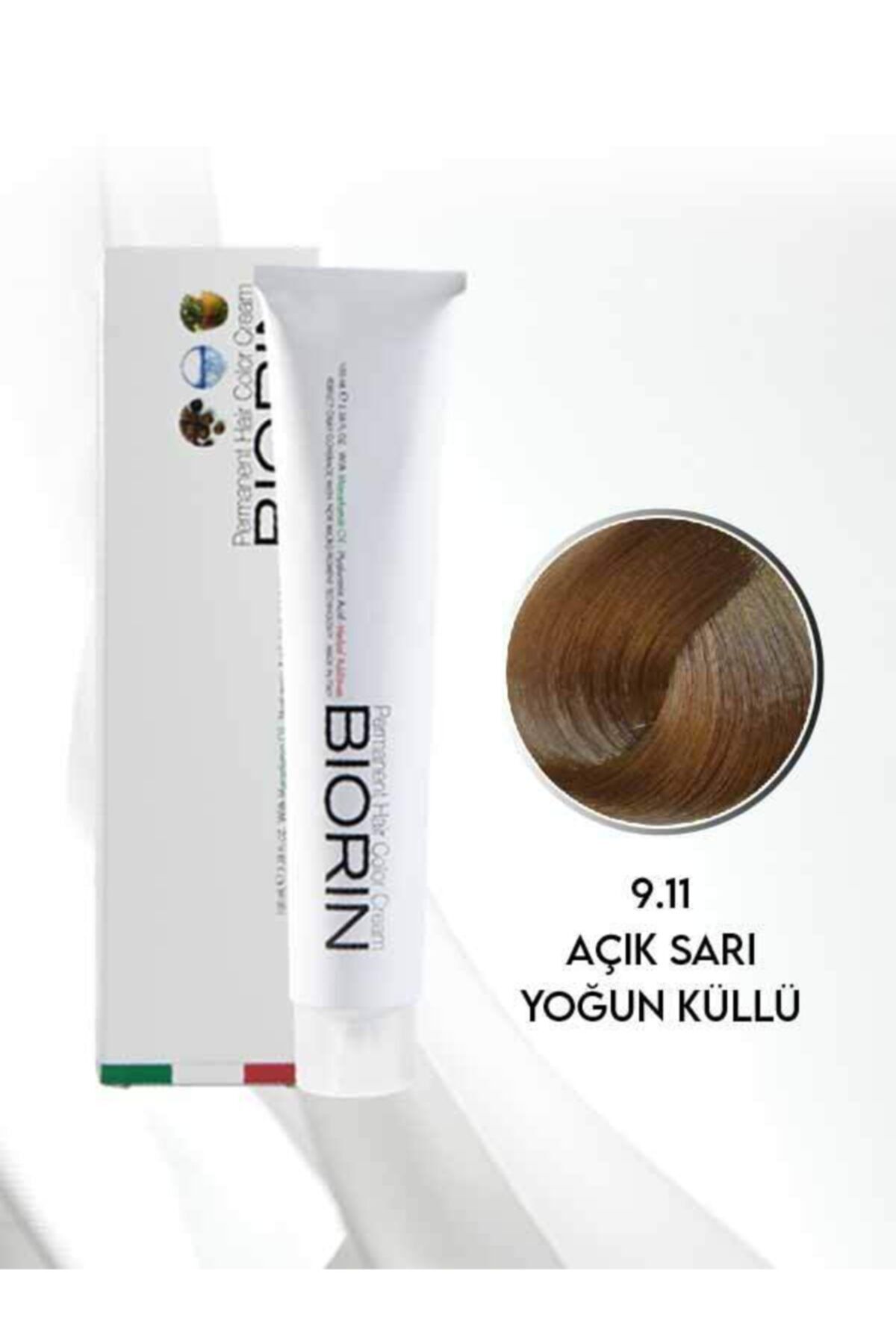 Biorin Permanent Hair Color Cream 100 Ml No: 9.11 Açık Sarı Yoğun Küllü