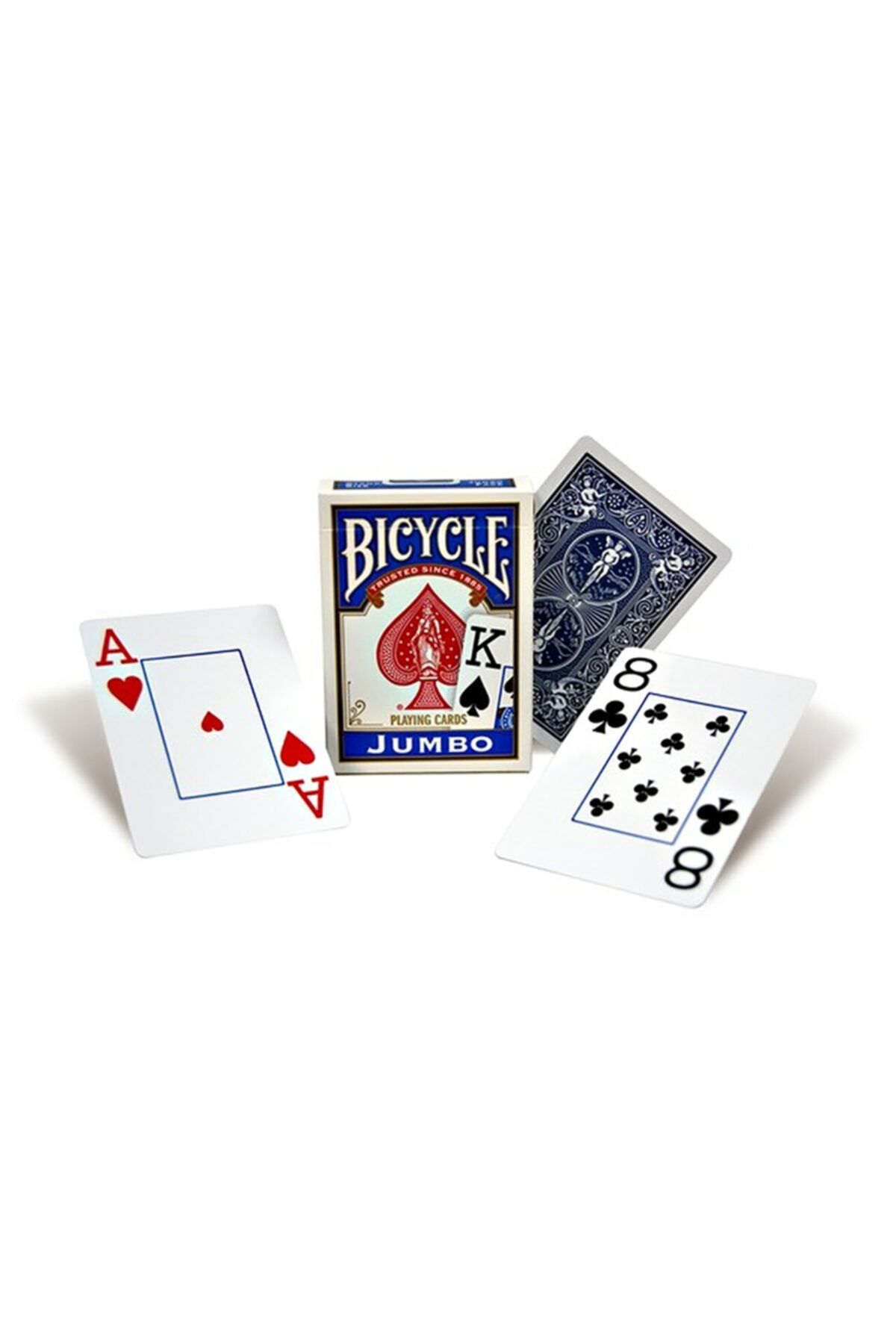 BAZAAR 4 Bicycle Jumbo Index Poker Oyun Kartı - Mavi