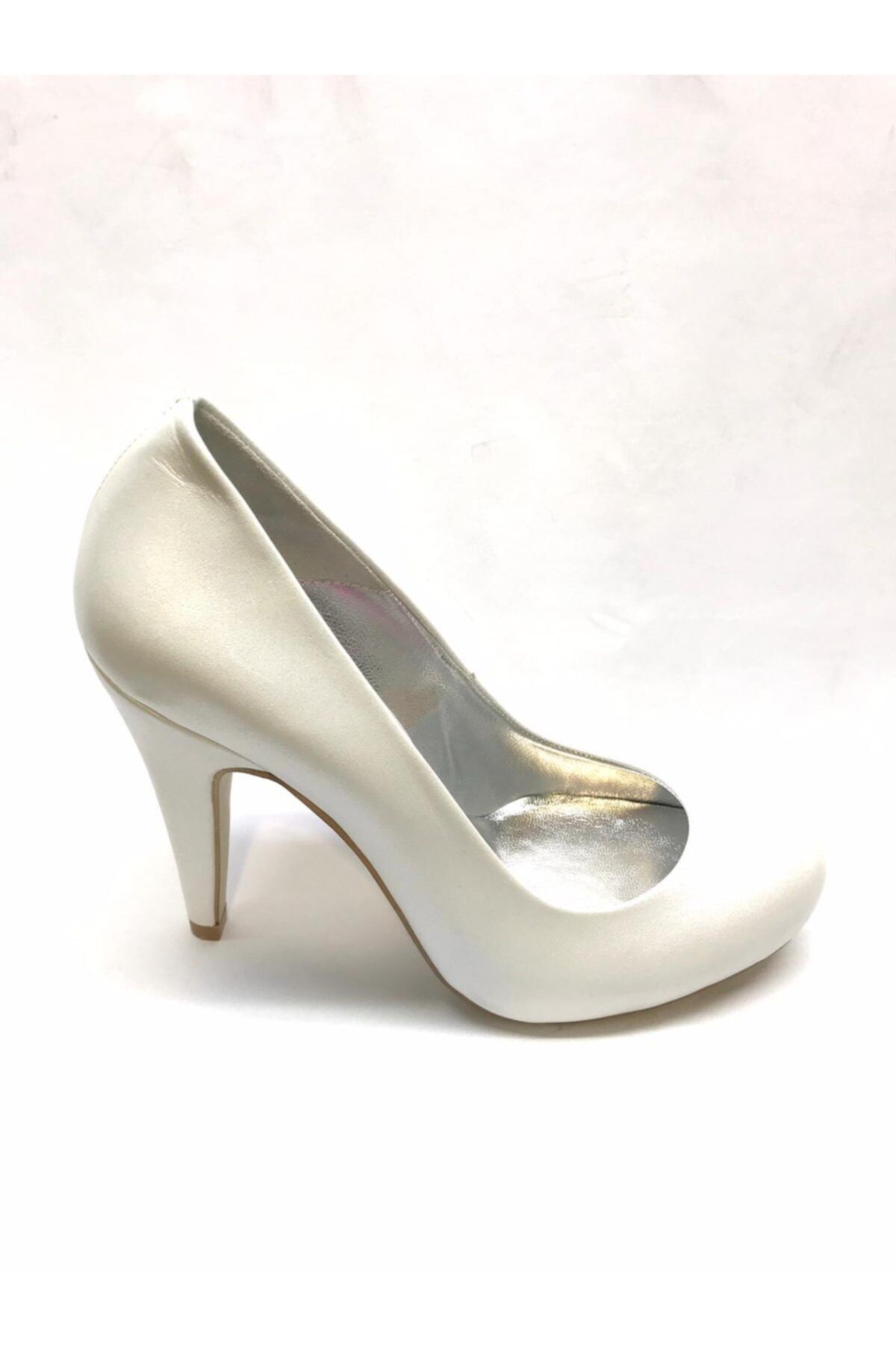İnci Hakiki Deri Beyaz Kadın Klasik Topuklu Ayakkabı 120110114411