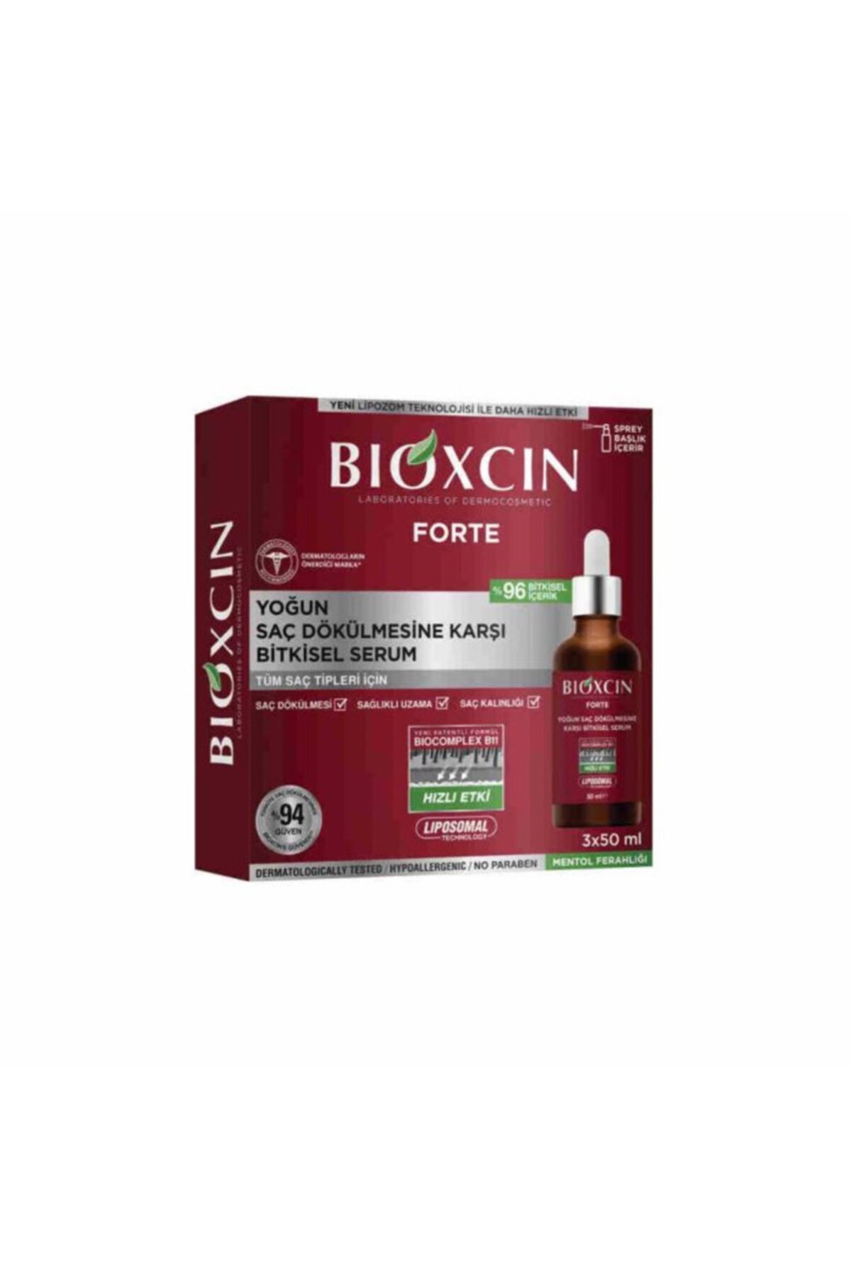 Bioxcin Forte Yoğun Saç Dökülmesine Karşı Bitkisel Serum 3x50ml