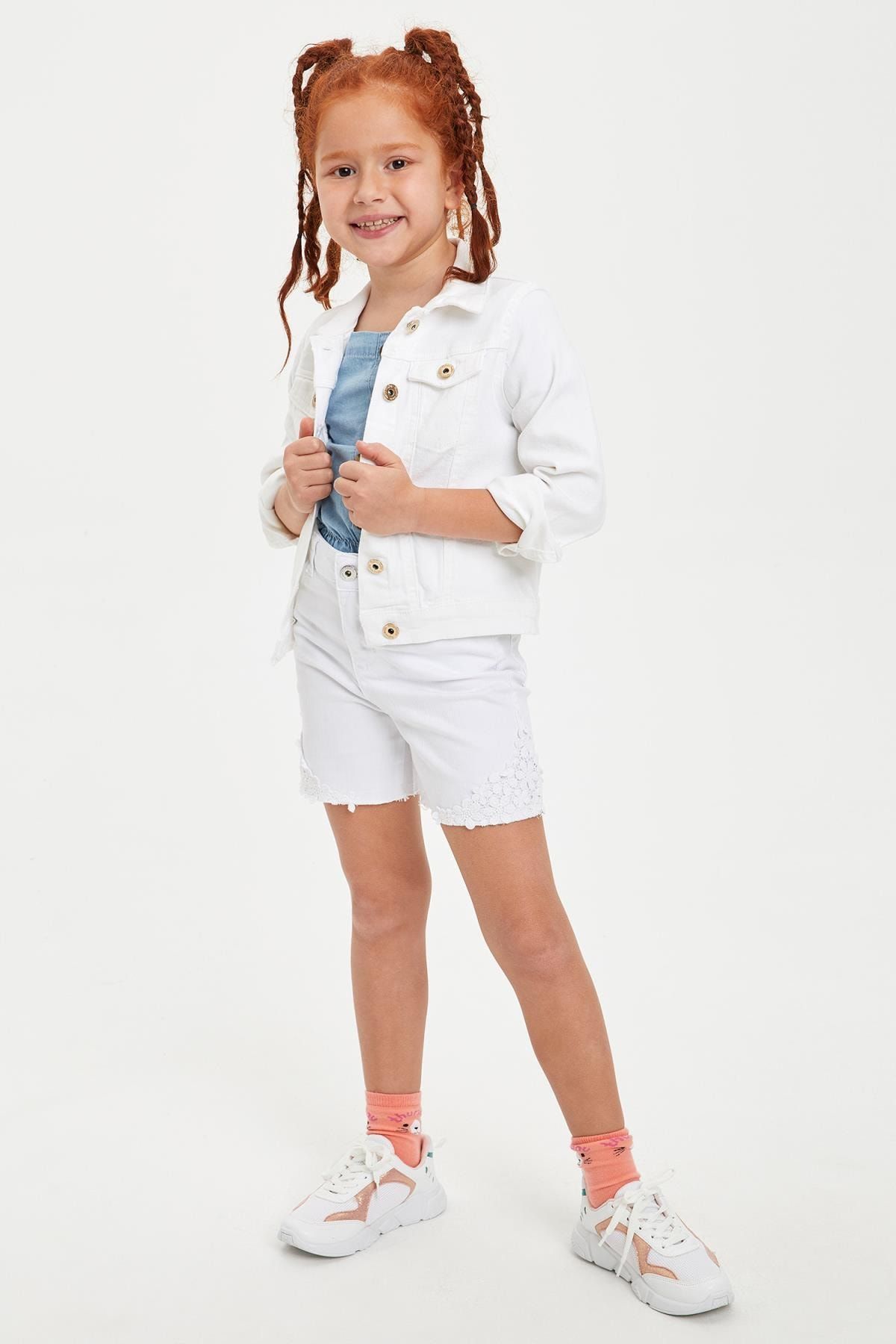 Defacto Kız Çocuk Regular Fit  Jean Ceket