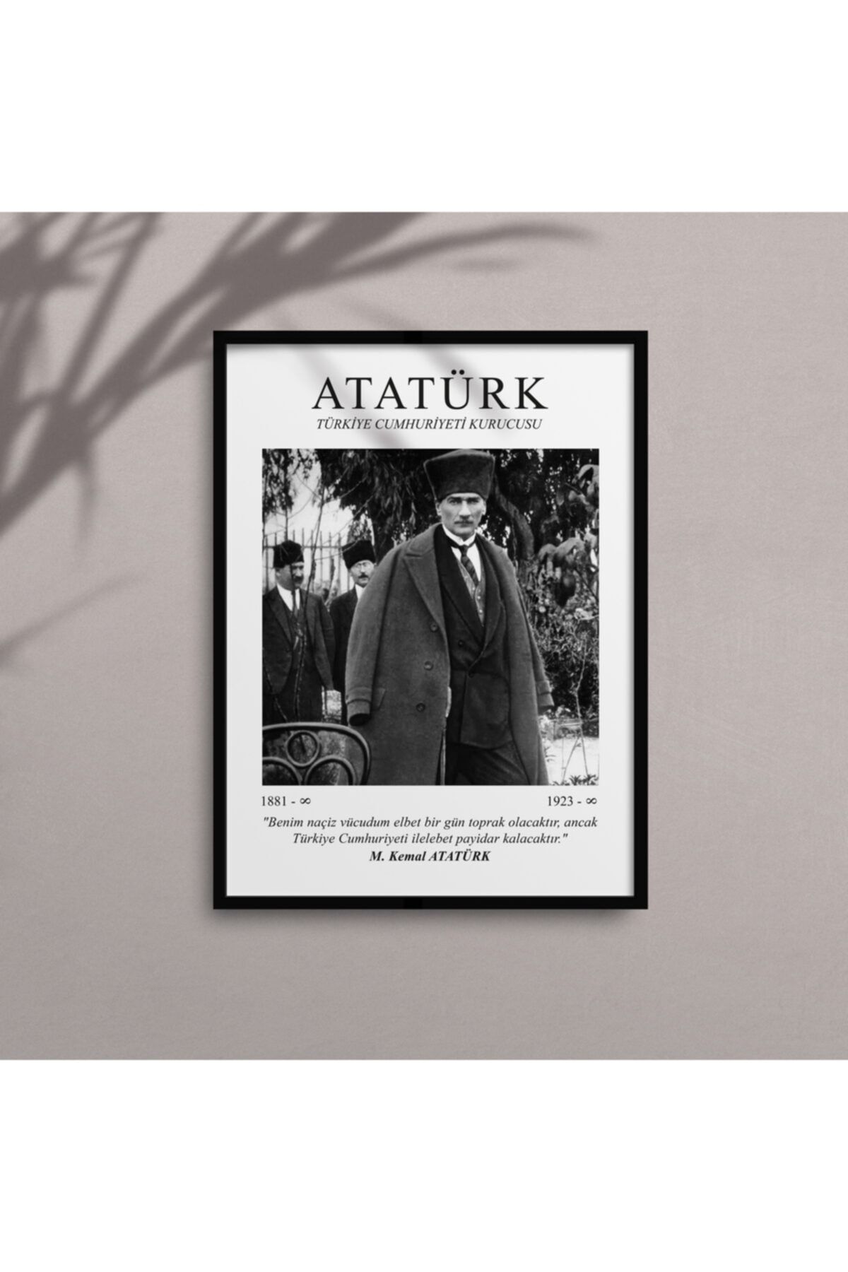 HOMEPACK Atatürk Çerçeveli Tablo Siyah
