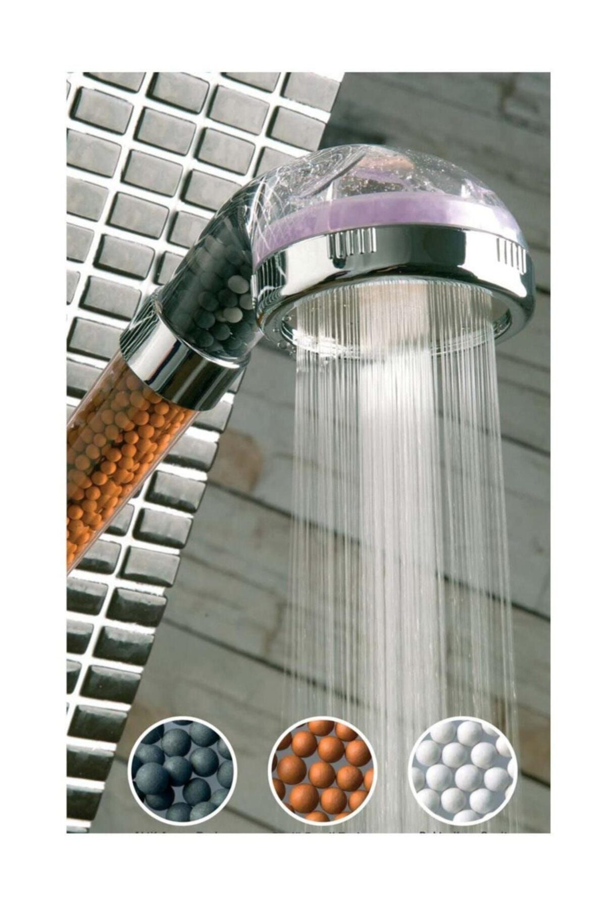 Buffer %50 Su Tasarruflu Ve Arıtmalı Doğal Taşlı Banyo El Duş Başlığı