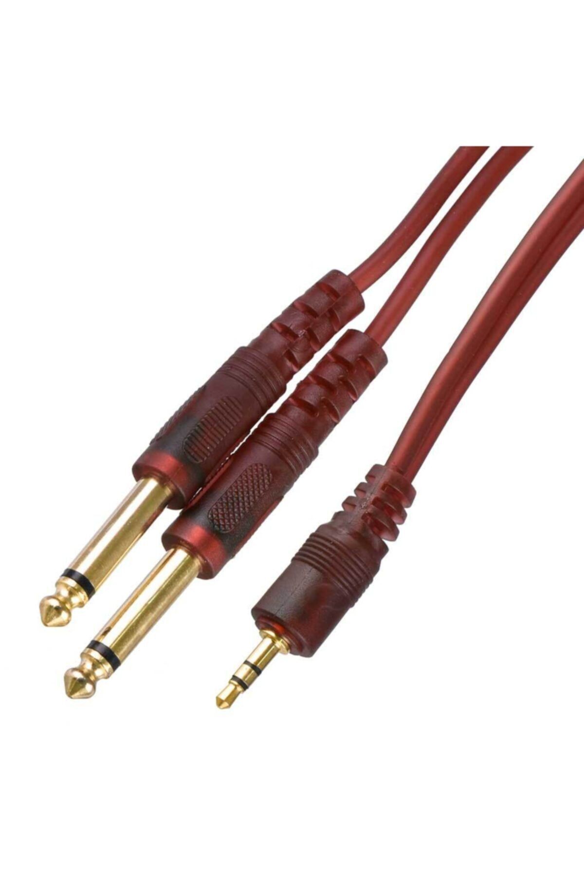 Tunex Silikonlu 3,5 Mm Stereo 2 X 6,3 Mm 3 Mt Mono Erkek Jak Pc - Amfi Kablosu Mr-700