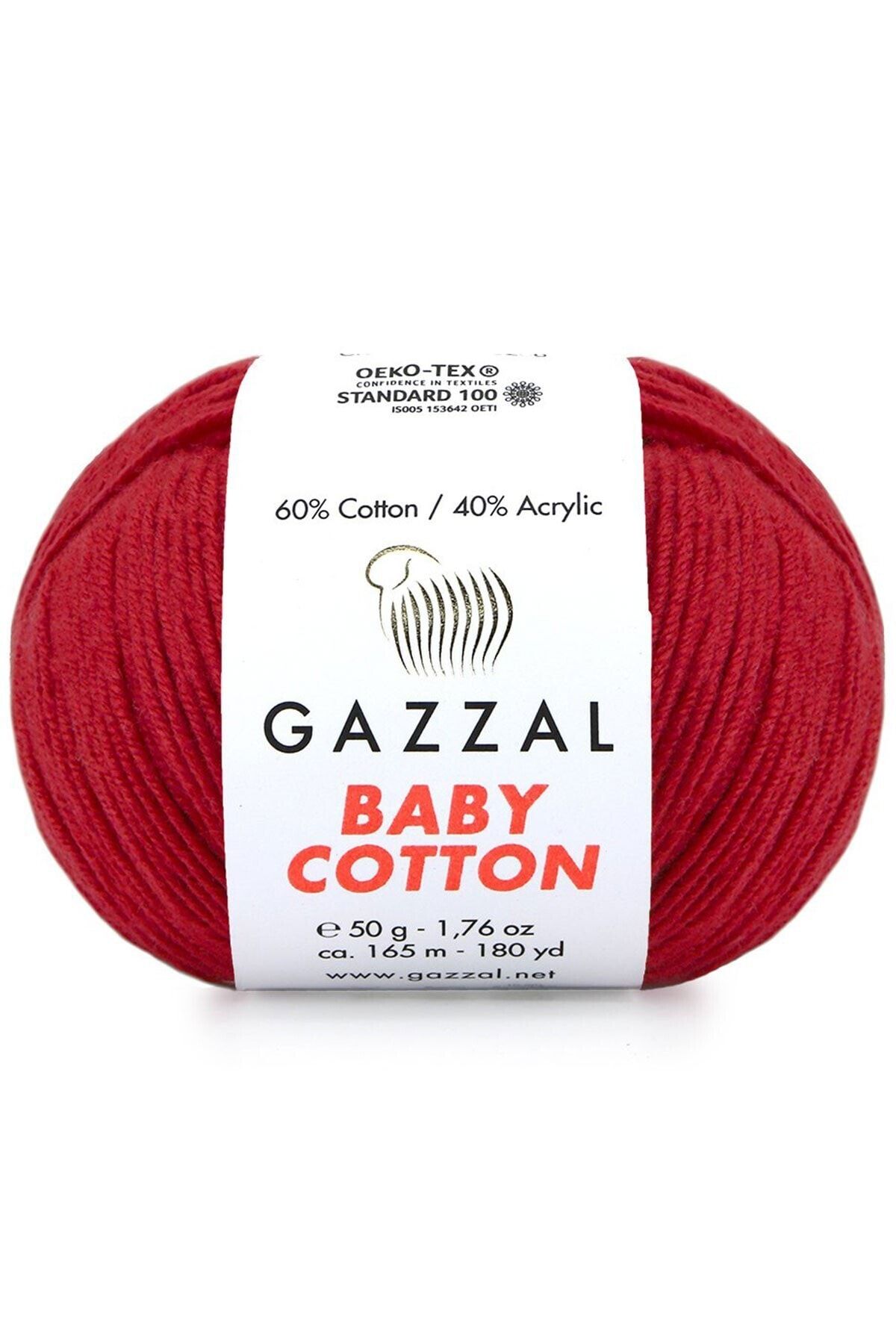 Gazzal Baby Cotton Amigurumi Ipi El Örgü Ipi 3439 Açık Kırmızı