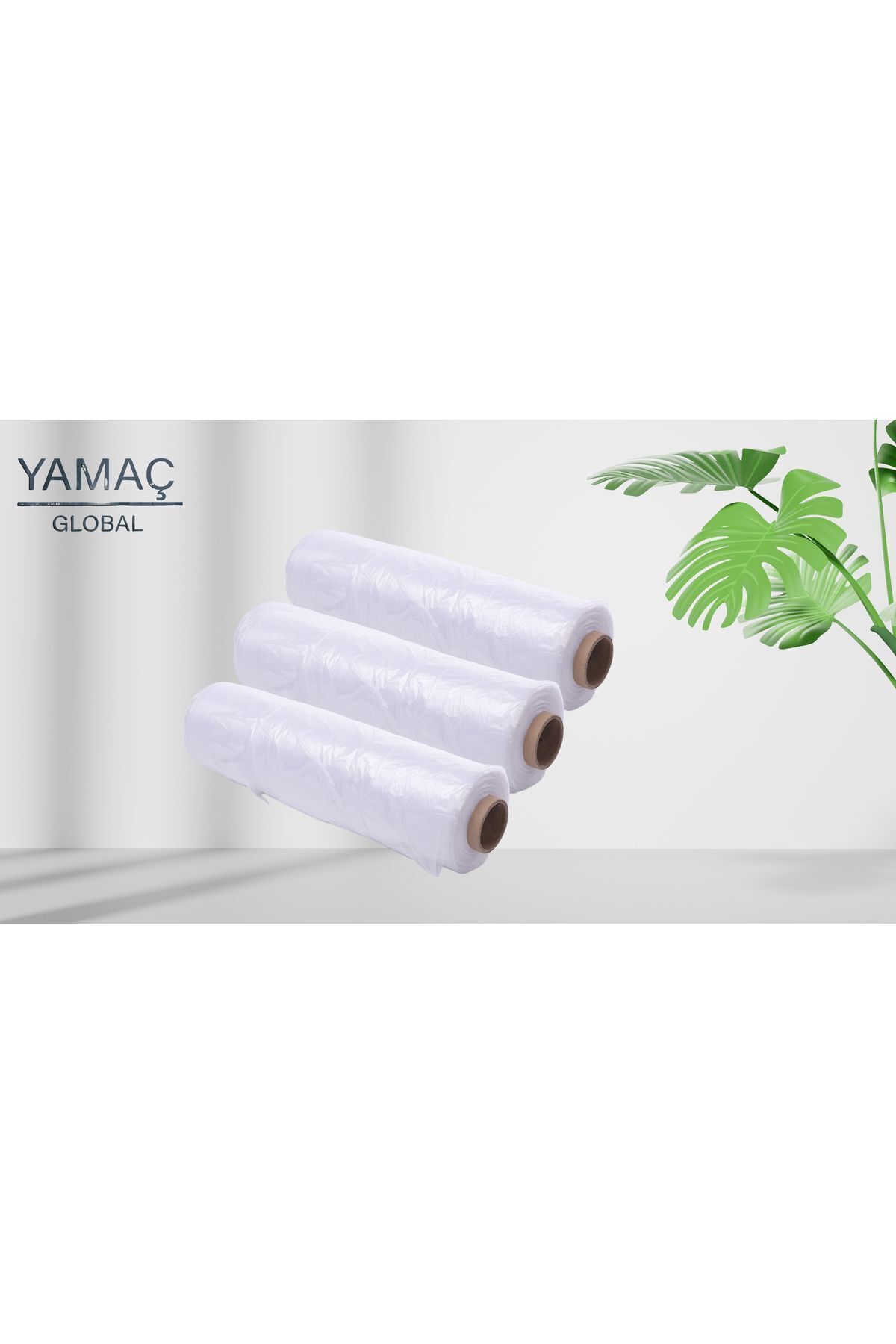 YAMAÇ GLOBAL 3 ADET Orta Boy 200’lü Manav Poşeti Hışır Atlet Poşet Rulo Mat Poşet