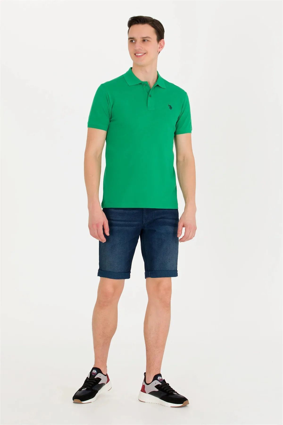 U.S. Polo Assn. U.S. POLO ERKEK SLİMFİT POLO YAKA SPOR T-SHIRT G081GL011.000.1792406 GTP