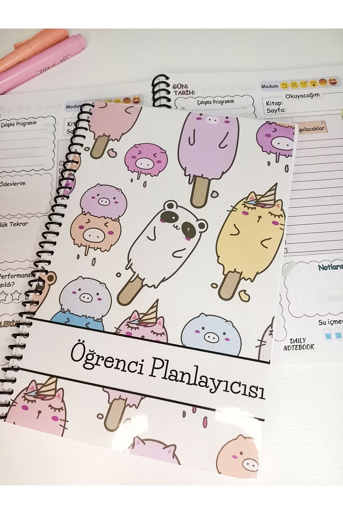 daily notebook Kız Öğrenci Günlük Planlayıcısı 60 Yaprak A5,bloknot,defter