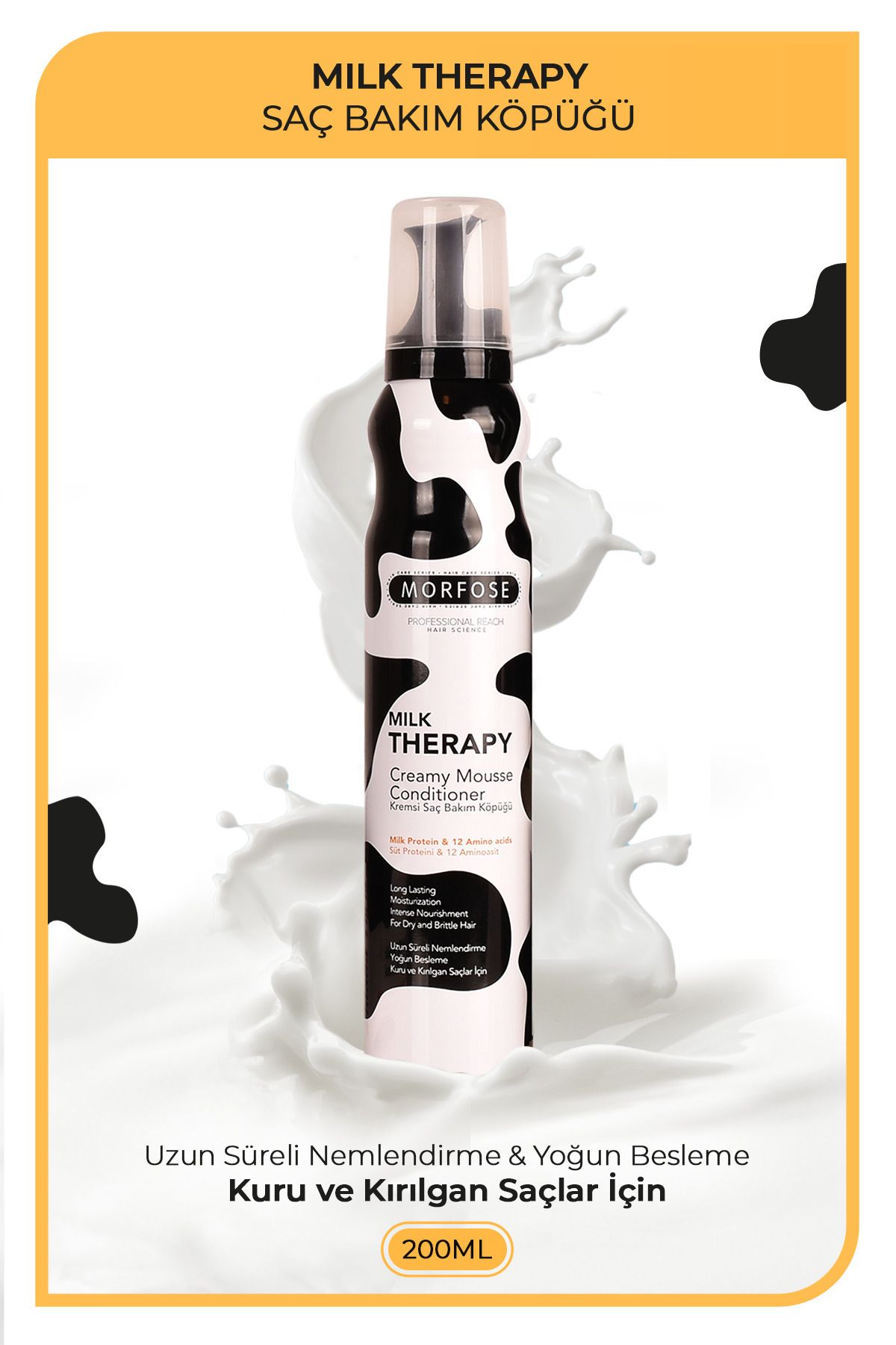 Morfose Milk Therapy Saç Köpüğü 200 ml - Besleyici, Koruyucu Etki