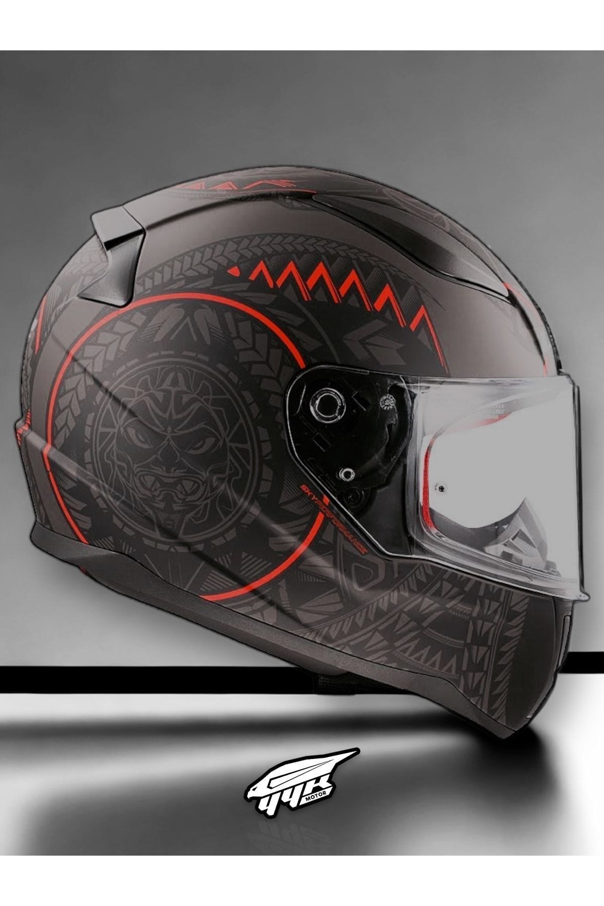 LS2 Rapid 2 Takaroa Mat Siyah-kırmızı Kask
