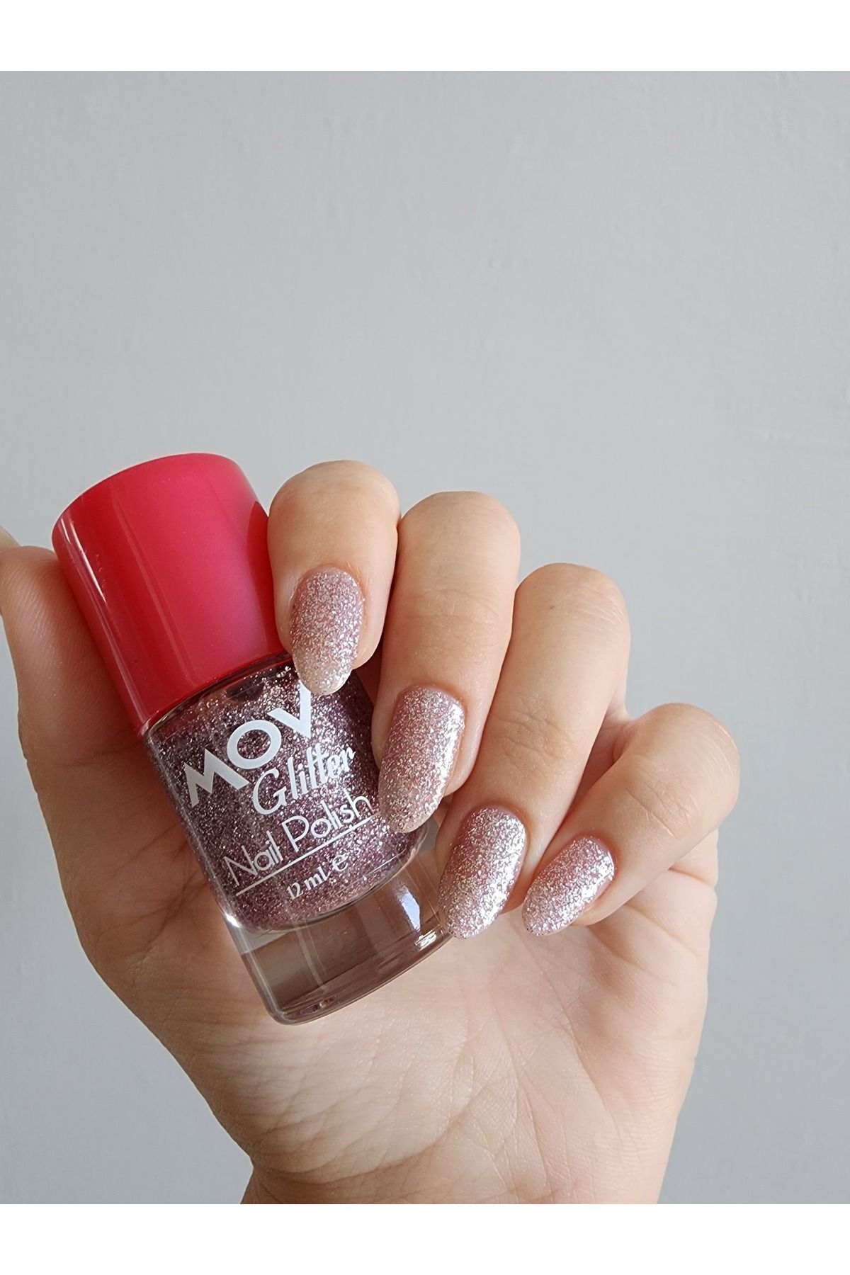 mov Glitter Simli Oje Açık Pembe No:11