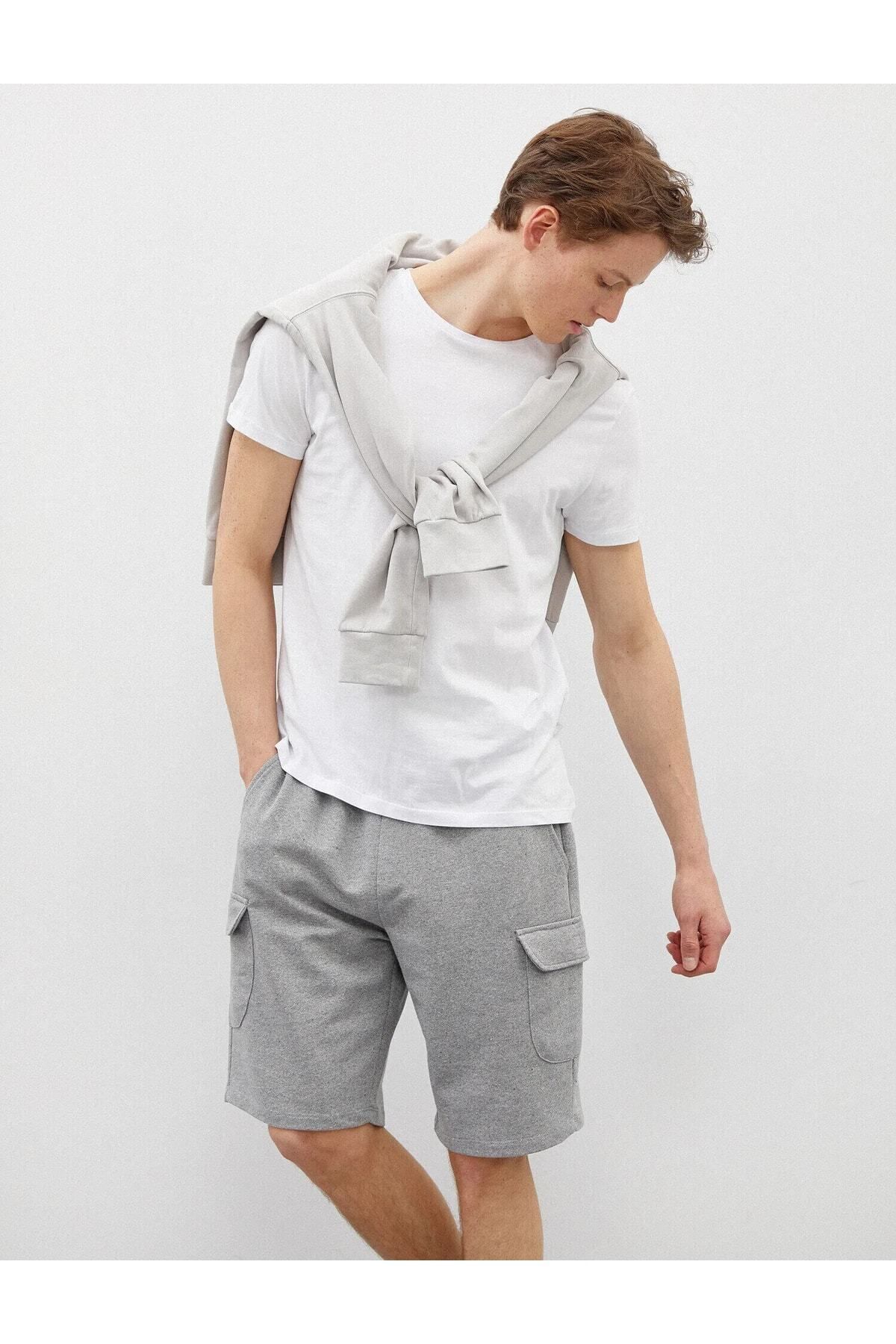 OXVİN Multi Pocket Bağcıklı Oversize Uzun Erkek Bermuda Kapri Şort (rahat Kalıp)
