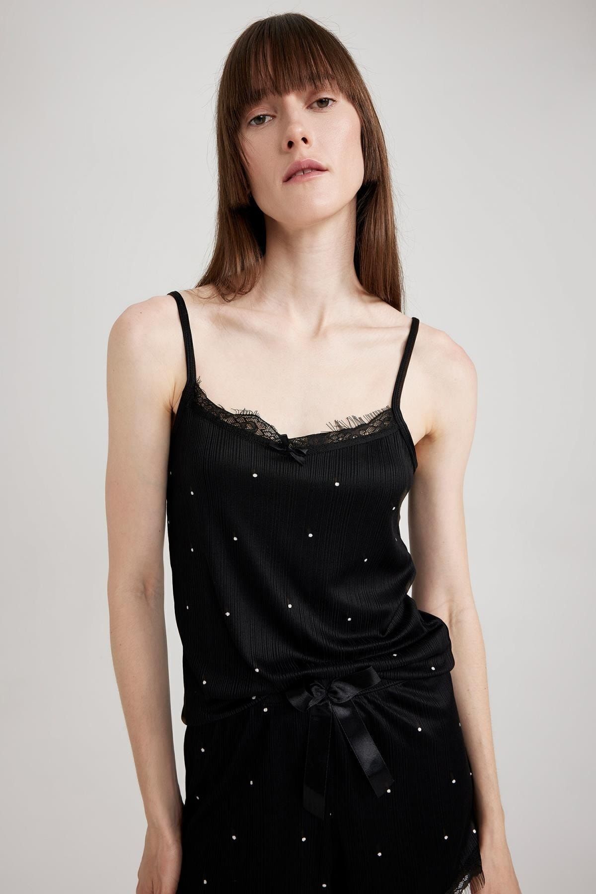 Defacto Fall In Love Regular Fit Askılı Casual Pamuklu Üst A9780ax23sm