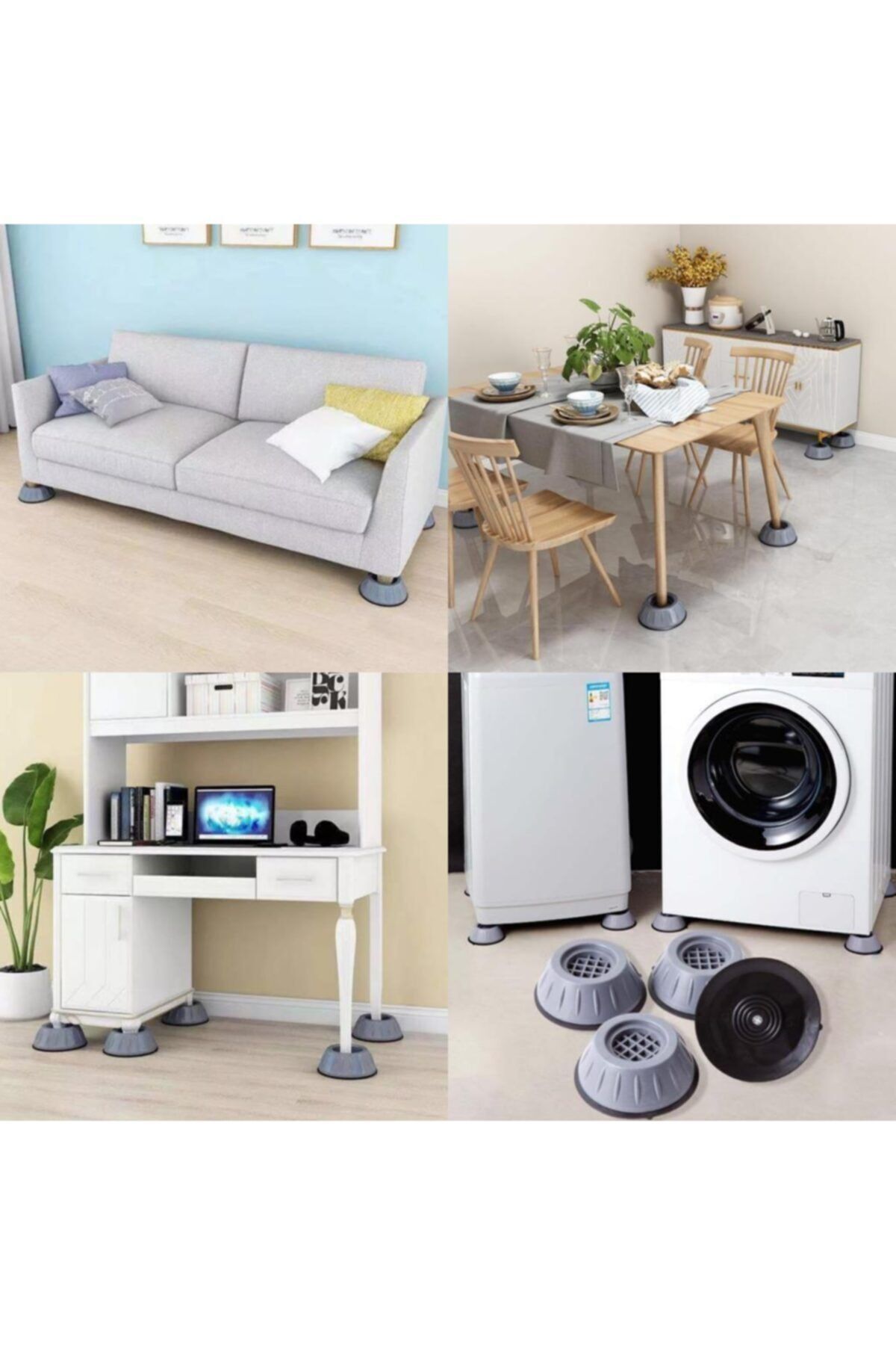 Webinay Home 16 Adet Robot Süpürge Için Mobilya Ayak Yükseltici Aparat Stoper
