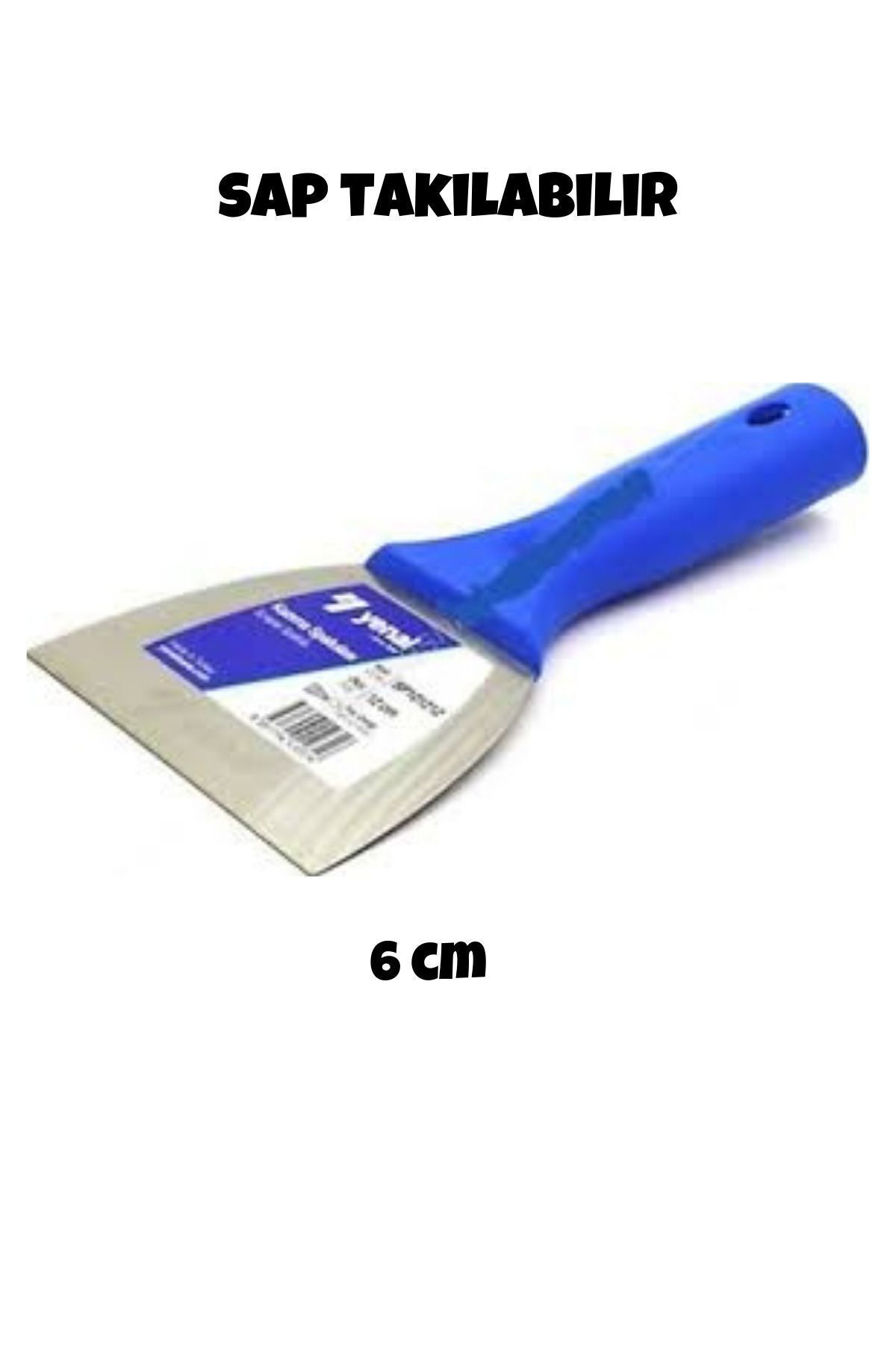 YENAL Plastik Saplı Kazıma Spatulası 6 cm (Sap Takılabilir)