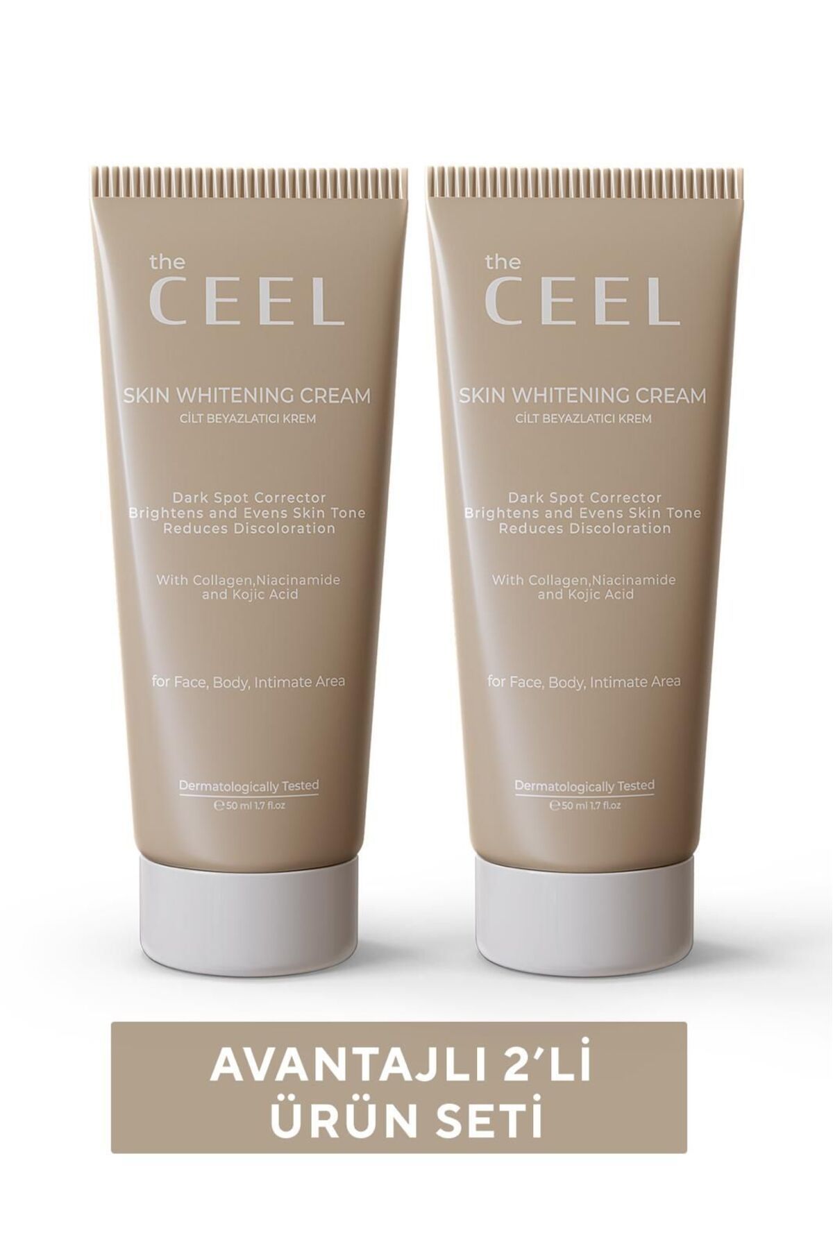 The Ceel 2'li Cilt Beyazlatıcı Aydınlatıcı Glutatyonlu Leke Karşıtı Krem Niacinamide & Kojik Asitli 50 ml