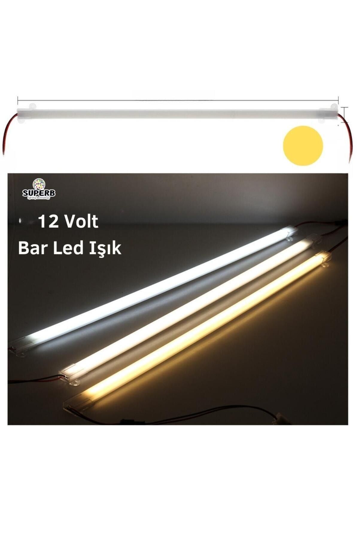 burul 25 Cm Otomobil Karavan Tekne için Yüksek Lümen Şerit Led Bar Led Işık Aydınlatma 12 Volt 2 Adet