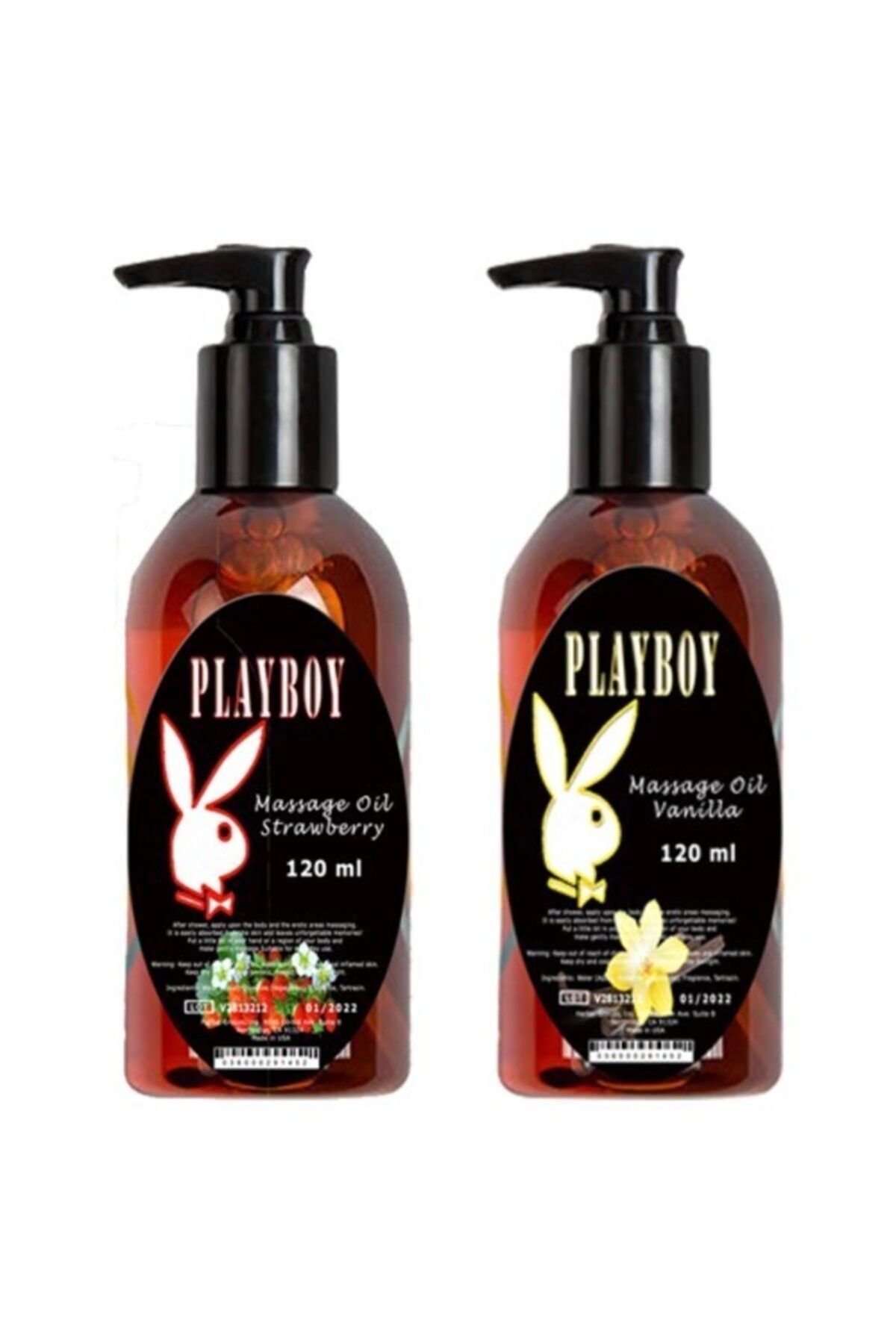 Playboy Massage Oil Strawberry And Vanilla Fragrances 120 Ml Çilek Ve Vanilya Kokulu Vücut Masaj Yağı