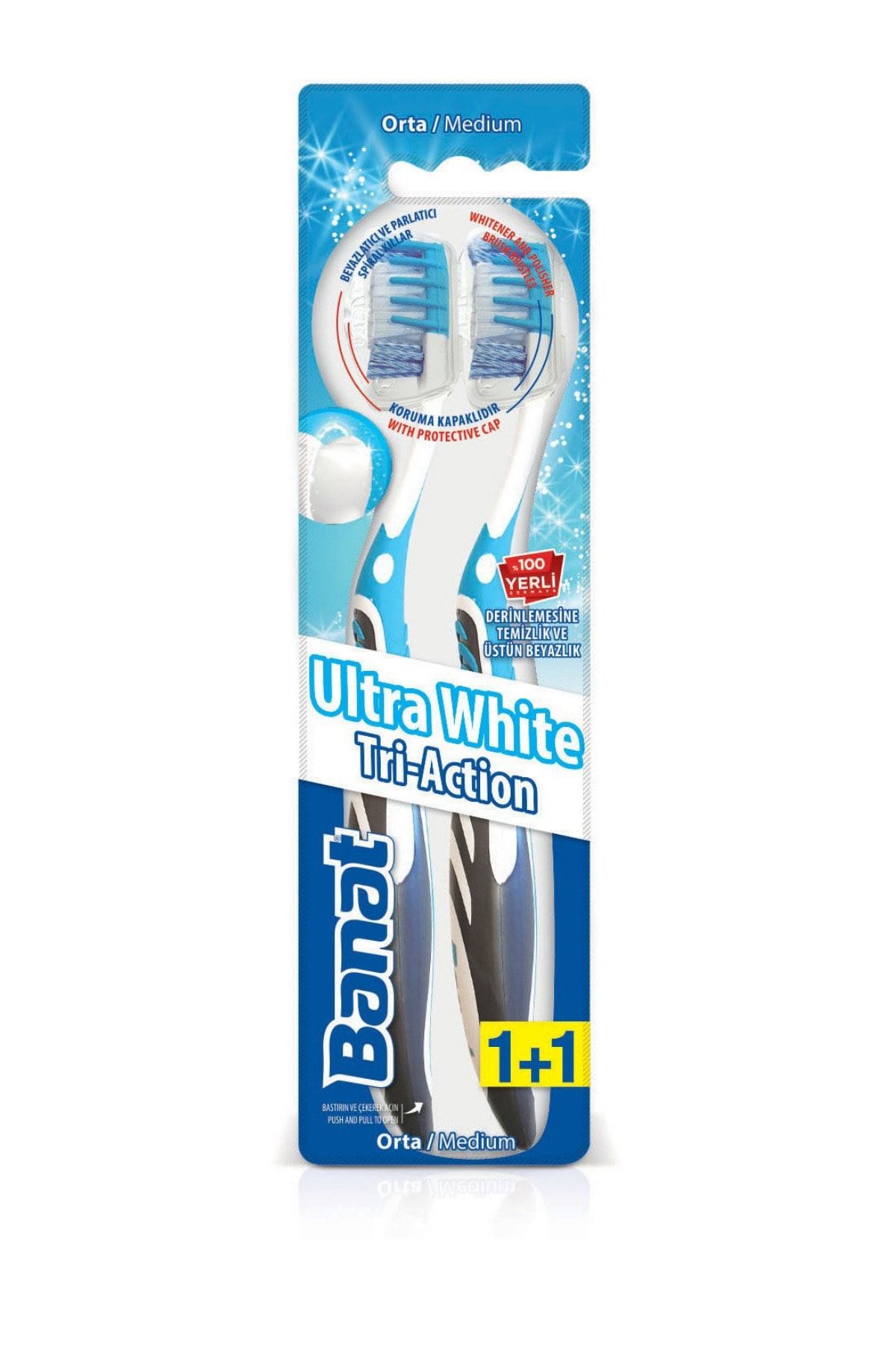 Banat Tri Action Ultra White Beyazlatıcı Diş Fırçası 2’li Set