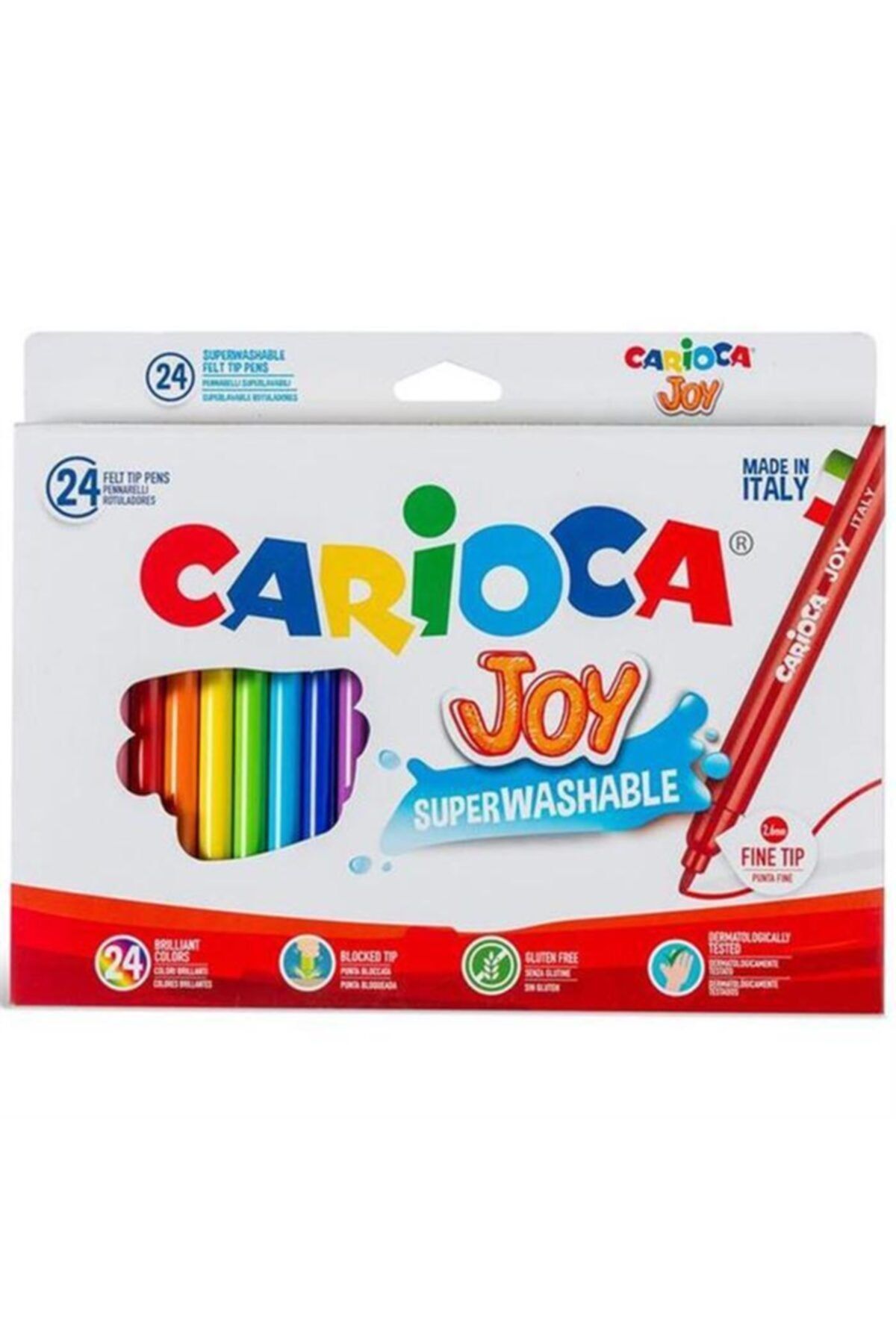 Carioca Keçeli Boya Kalemi Joy Süper Yıkanabilir 24 Renk 40615