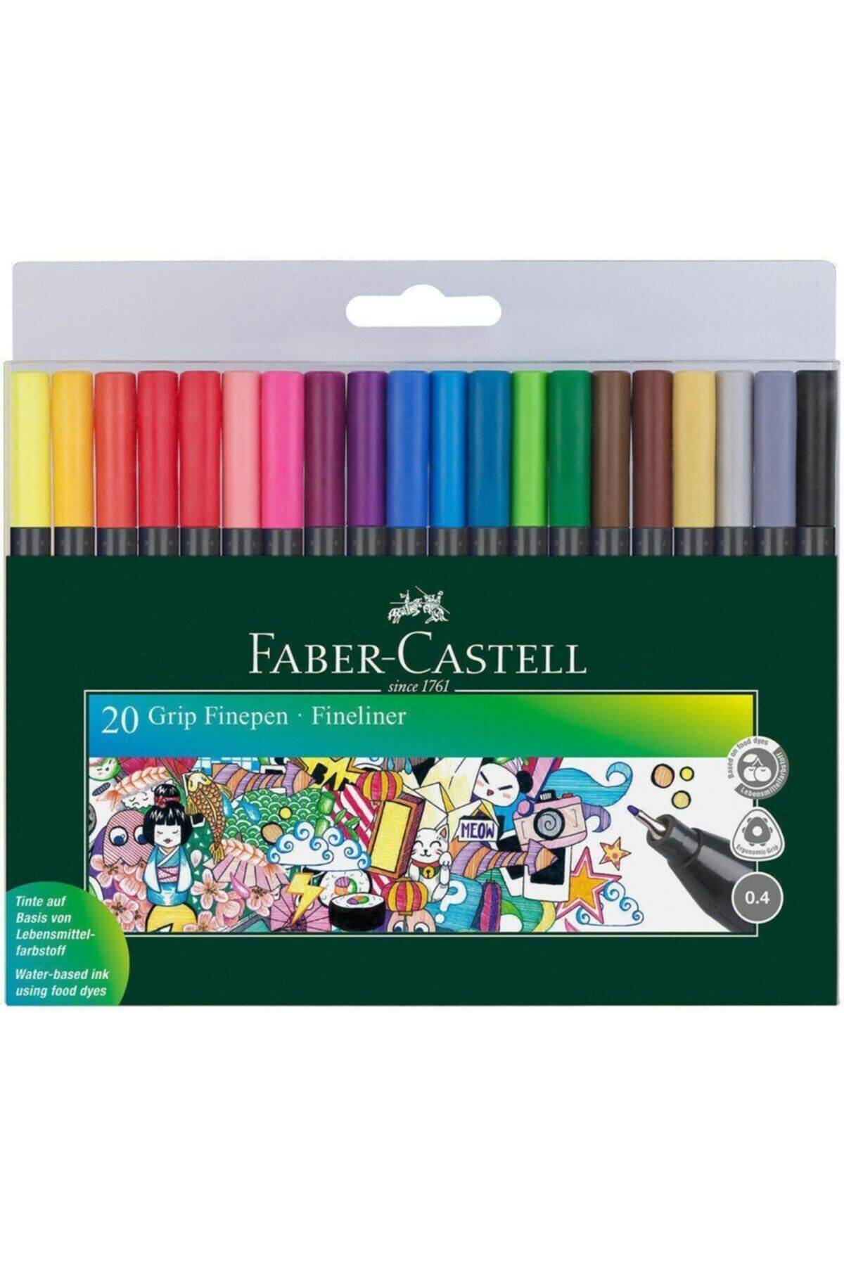 Faber Castell Faber Castel Grip Finepen Ince Uçlu Kalem 0.4 Mm 20 Renk