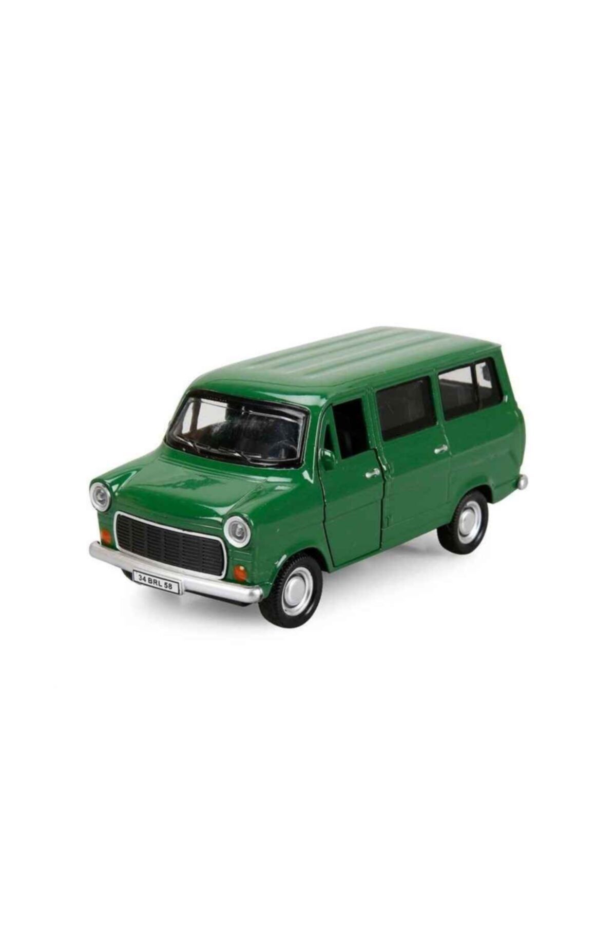 Birlik Oyuncak Çek Bırak Klasik Metal Minibüs Oyuncak Araba Die Cast (yeşil)