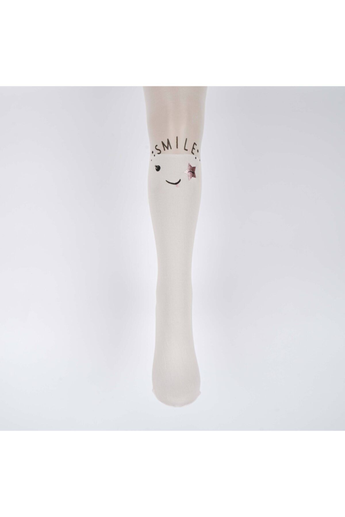 Katamino Smile Baskılı Ince Külotlu Çorap
