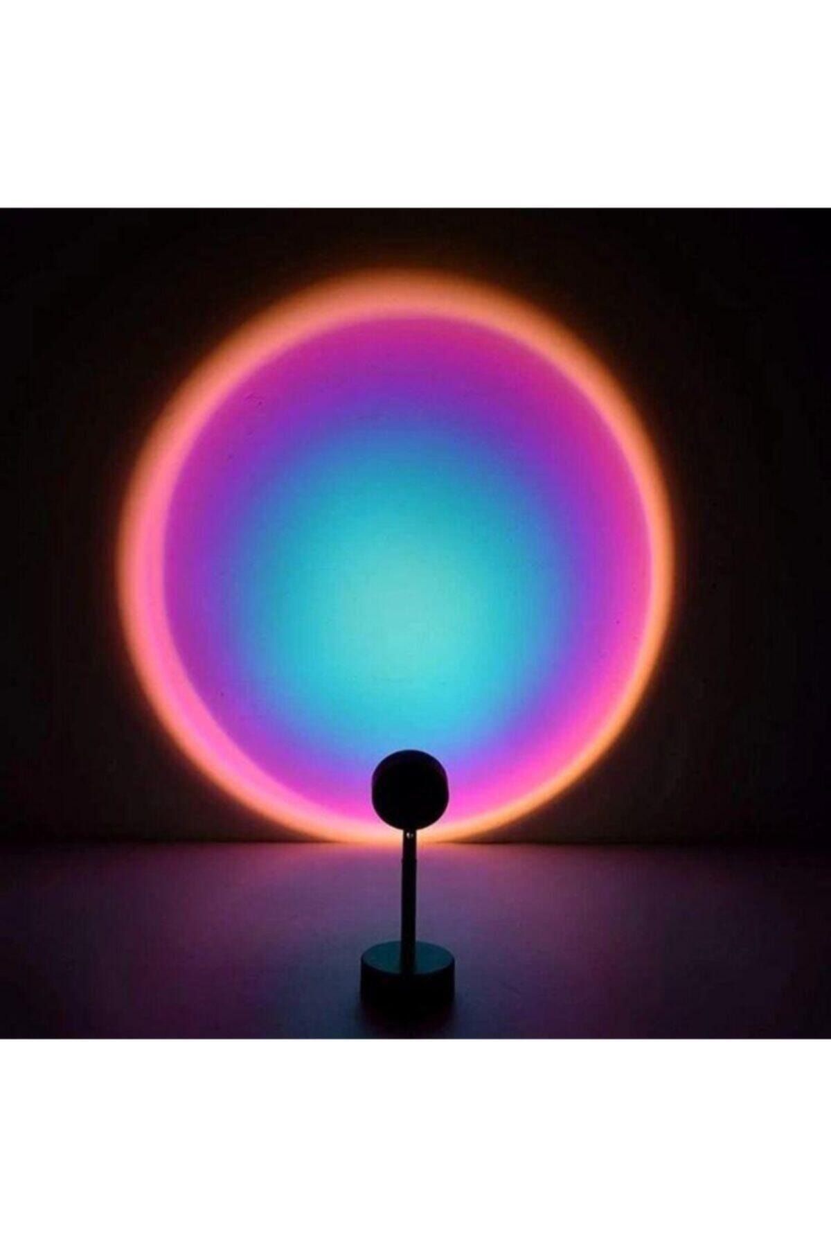 Mi7a Efektli Gece Lambası Fotoğraf Çekim Işığı Rainbow Lamp Projeksiyon Lambası