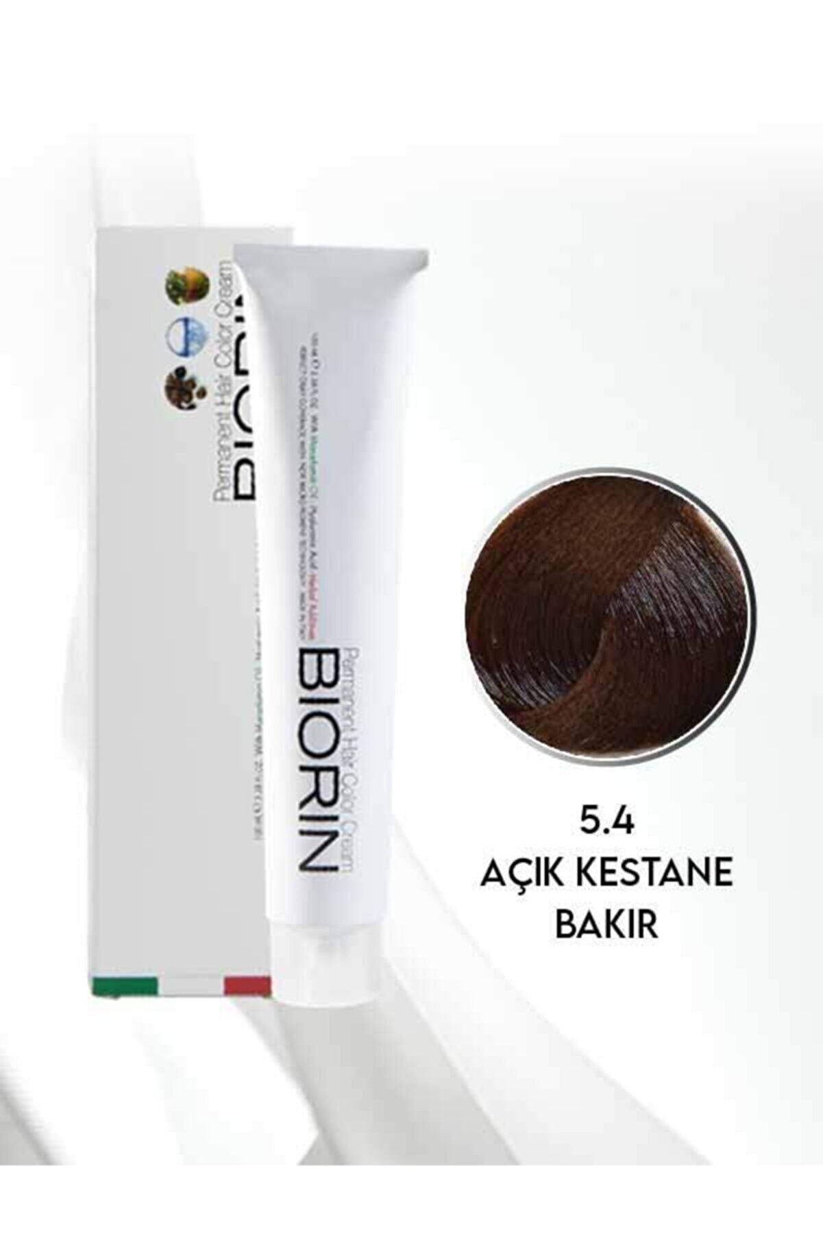 Biorin Permanent Hair Color Cream 100 Ml No: 5.4 Açık Kestane Bakır