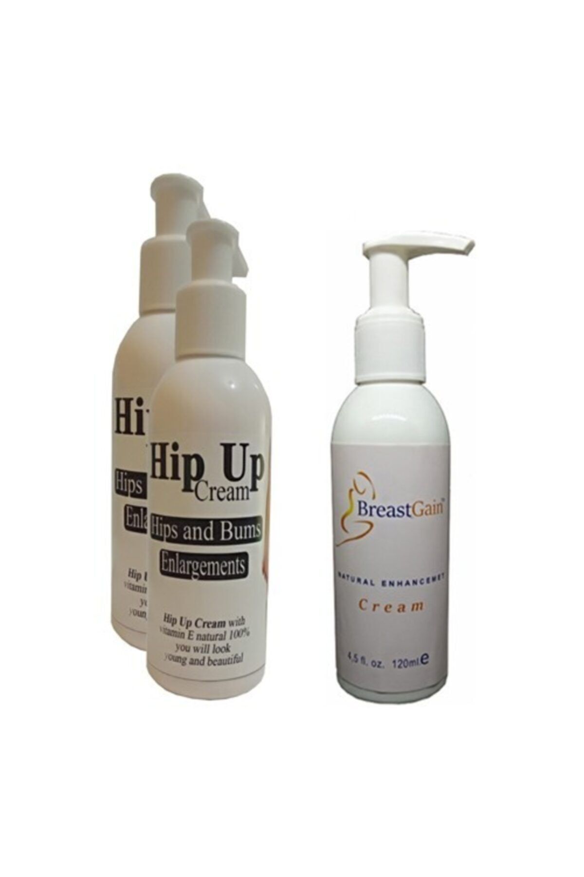 Hipup Kalça Kaldırma Sıkılaştırıcı,selülit Önleyici Kremi 120 Ml 2 Ad+breastgain Toparlayıcı Göğüs Kremi