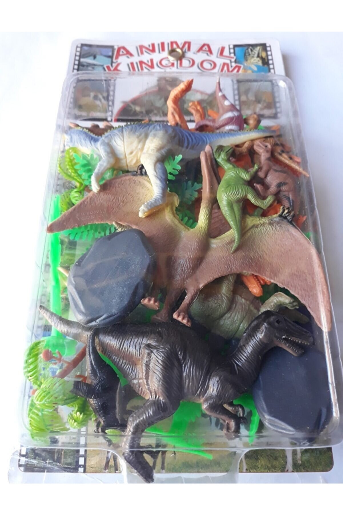 OYUNCAKSAHİLİ Teruzor Dinozor Ağaç Trex Hayvan Seti 21 Parça Et Dinazor Oyuncak