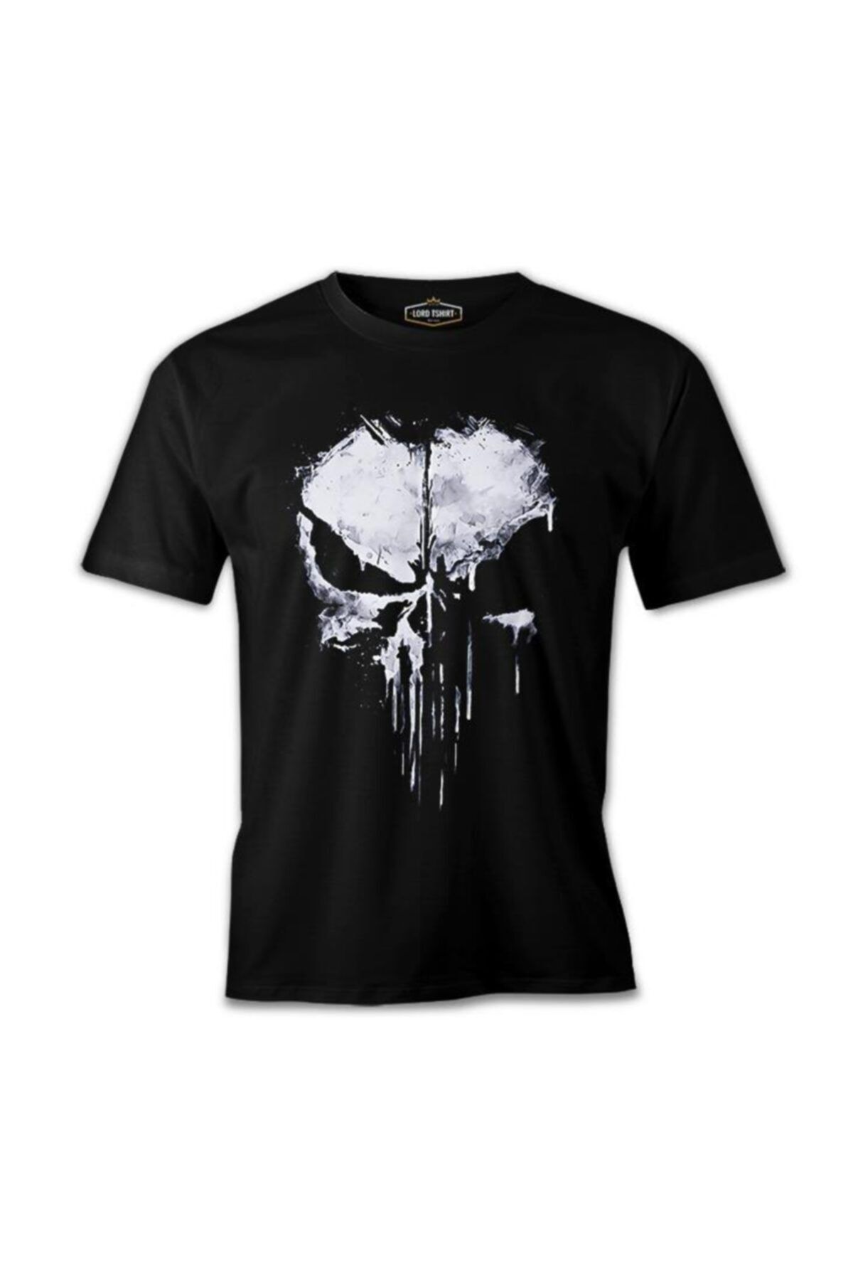 Lord T-Shirt Punisher - Logo Punch Siyah Erkek Tshirt