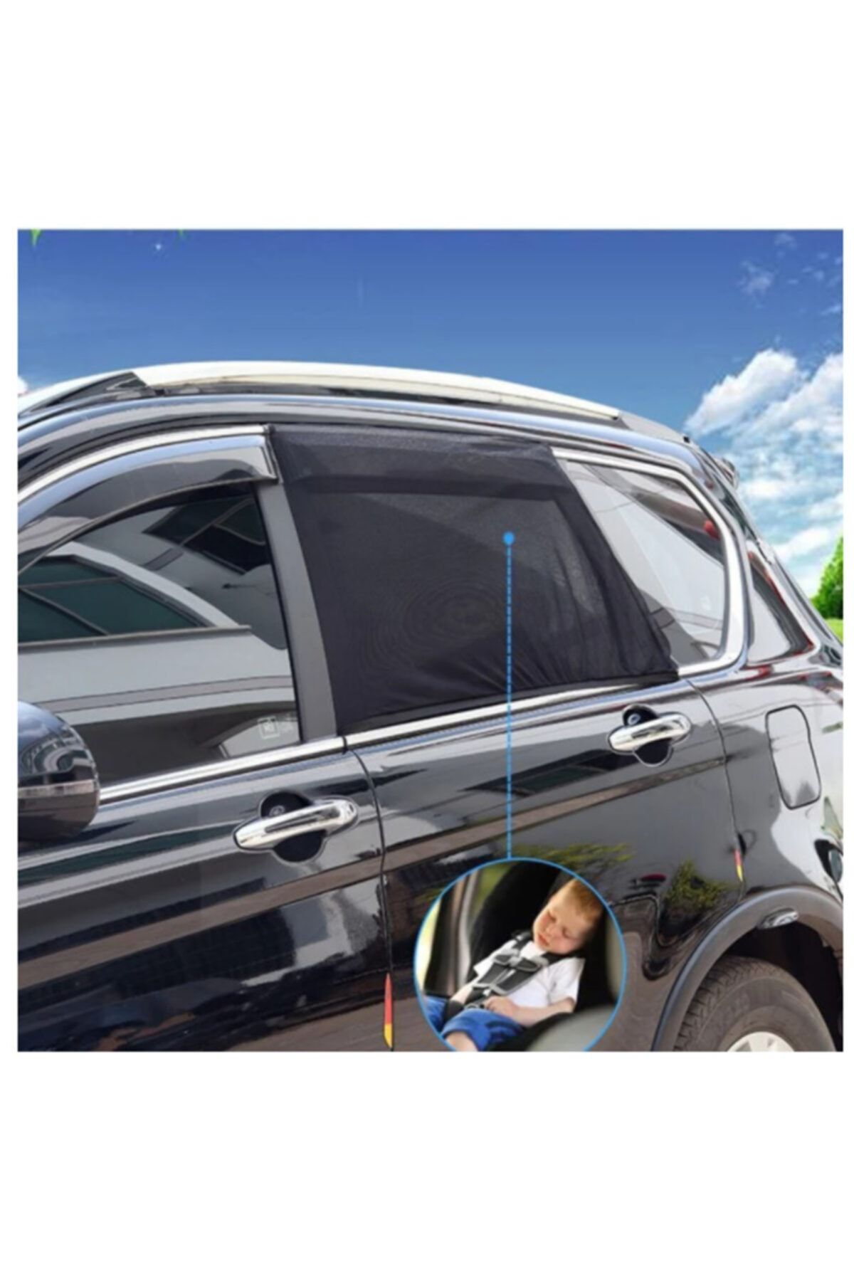 Ankaflex Araba Araç Arka Yan Cam Için Güneşlik Perde Oto Esnek Kapı Perde Oto Araç Için Cam Perdesi