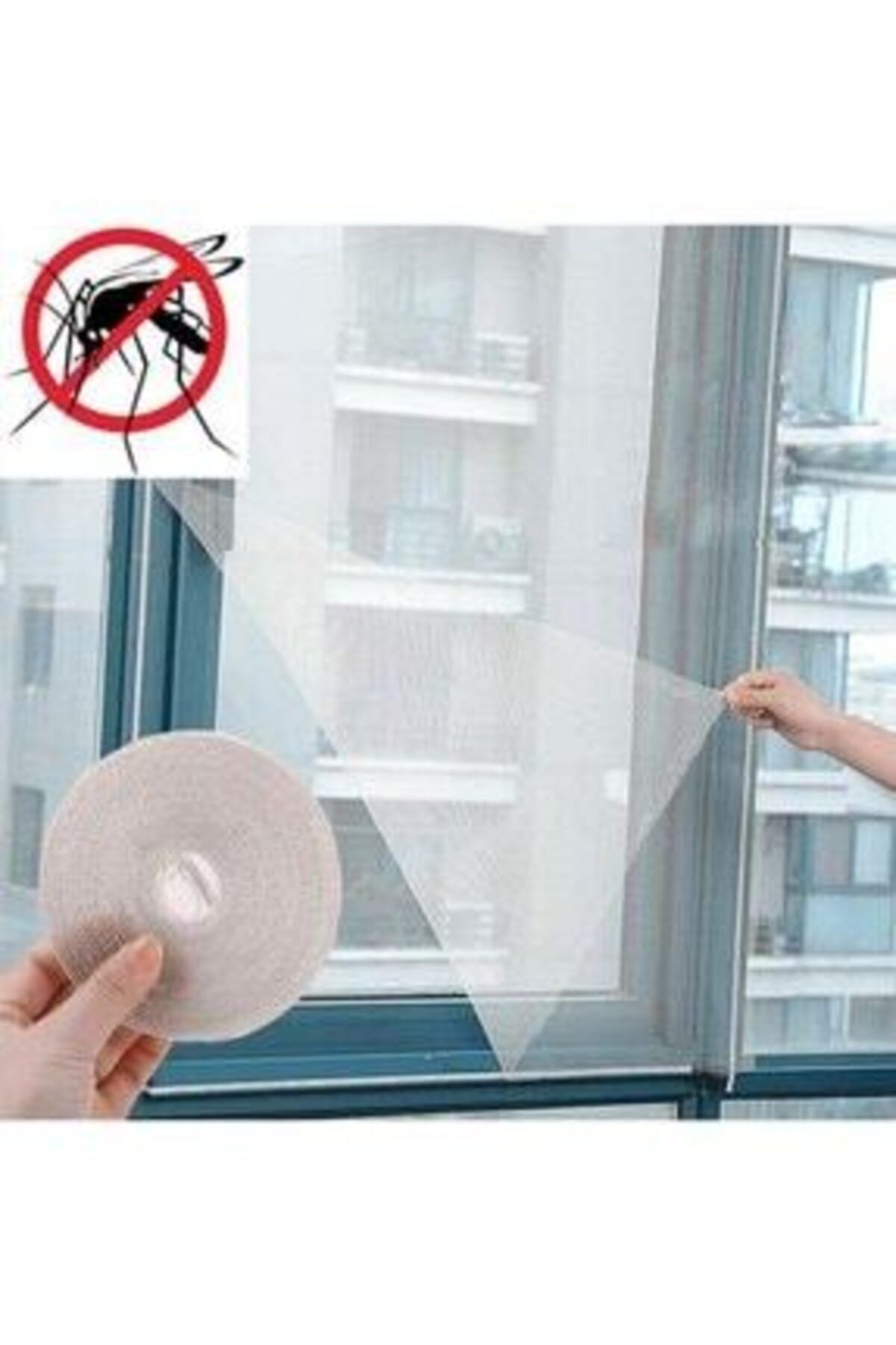 MaviEv 100x150cm Pencere Cam Sinekliği Ayarlanabilir Sintak Tül Sineklik
