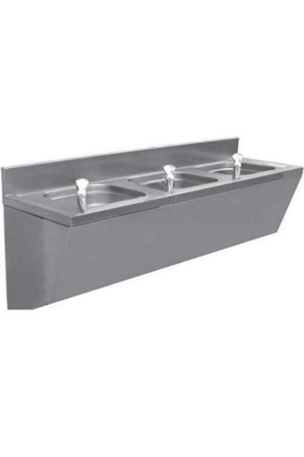 3 Musluklu Okul Tipi Evyeli Su Pınarı