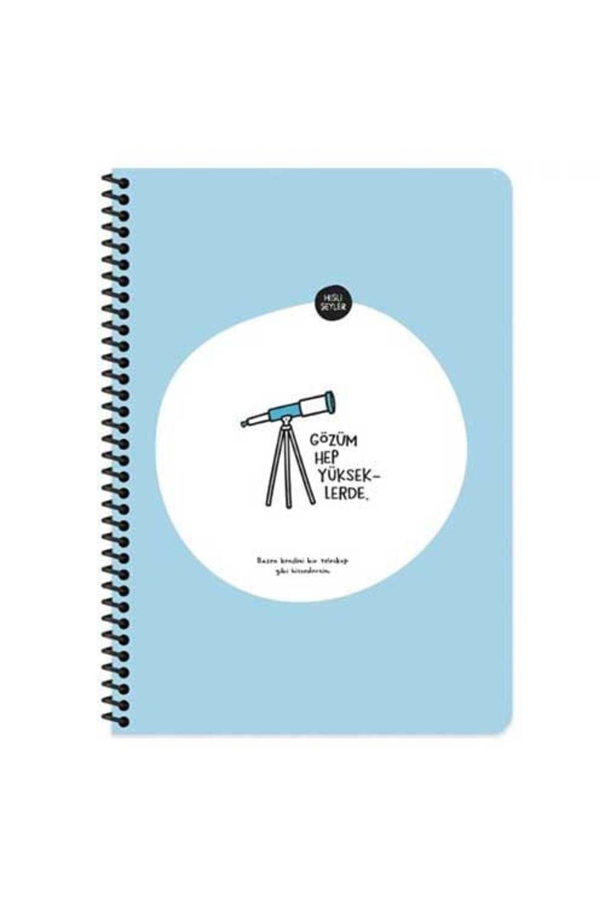 Hisli Şeyler 16,5*22,5 80Yp.Kar.Stickerli Defter - Gözüm Yükseklerde